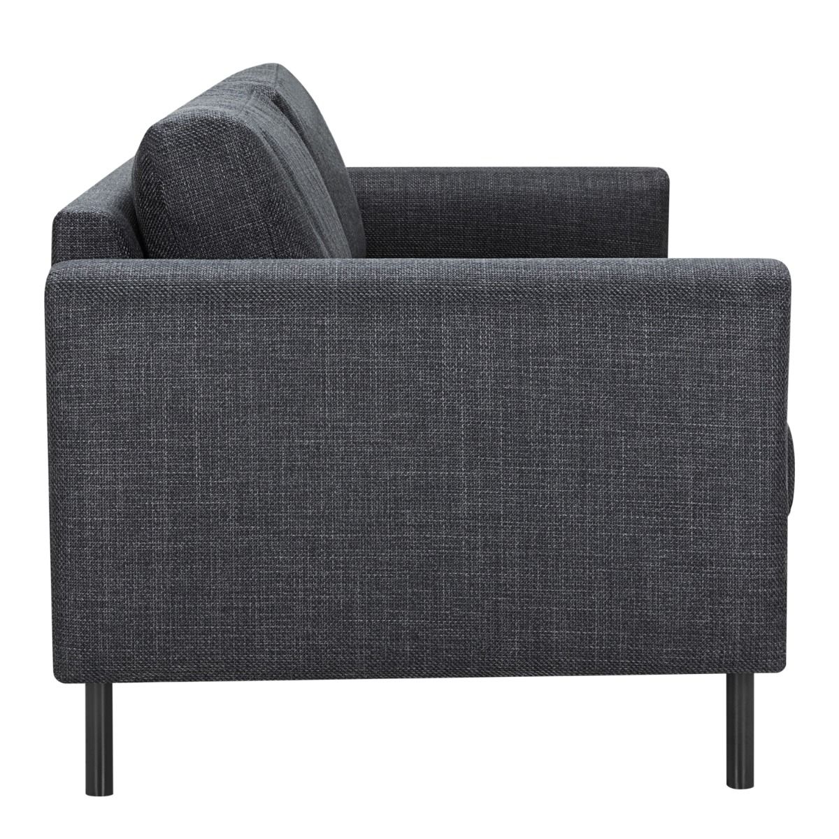 Omaha 3 Seater Sofa in Dark Grey Basel Fabric – FTG, view 4