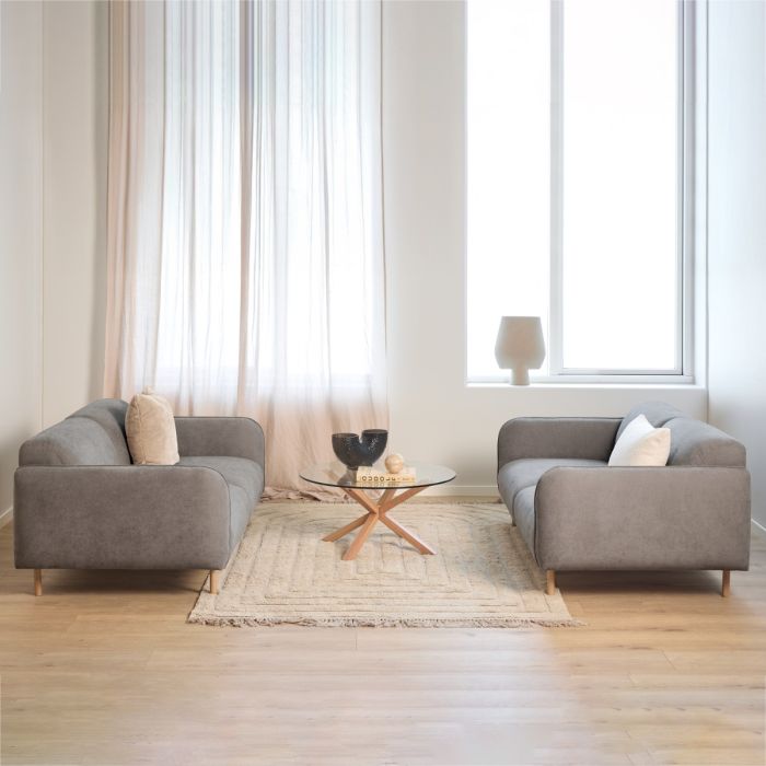 Westham Set of 2 x2.5 Seater Sofas in Fay Dusty Brown Fabric – FTG, view 5