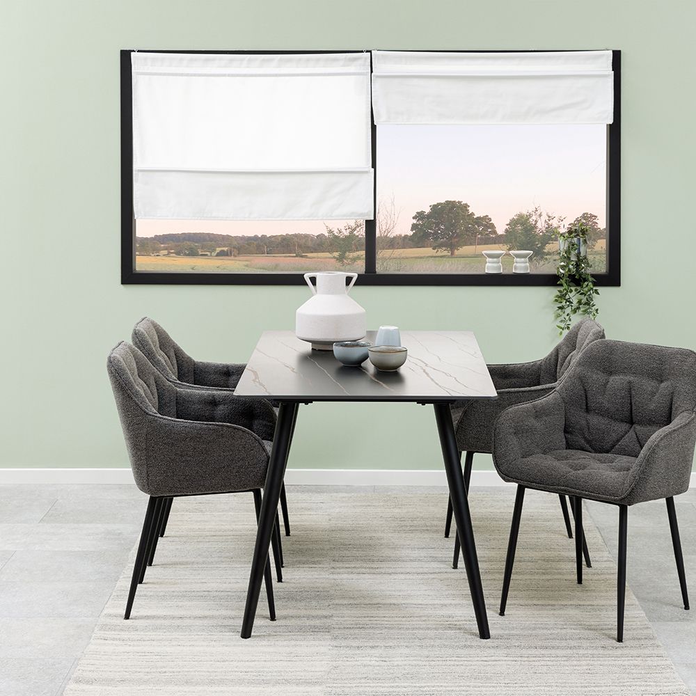 Wicklow Ceramic Dining Table in Black – FTG, view 3