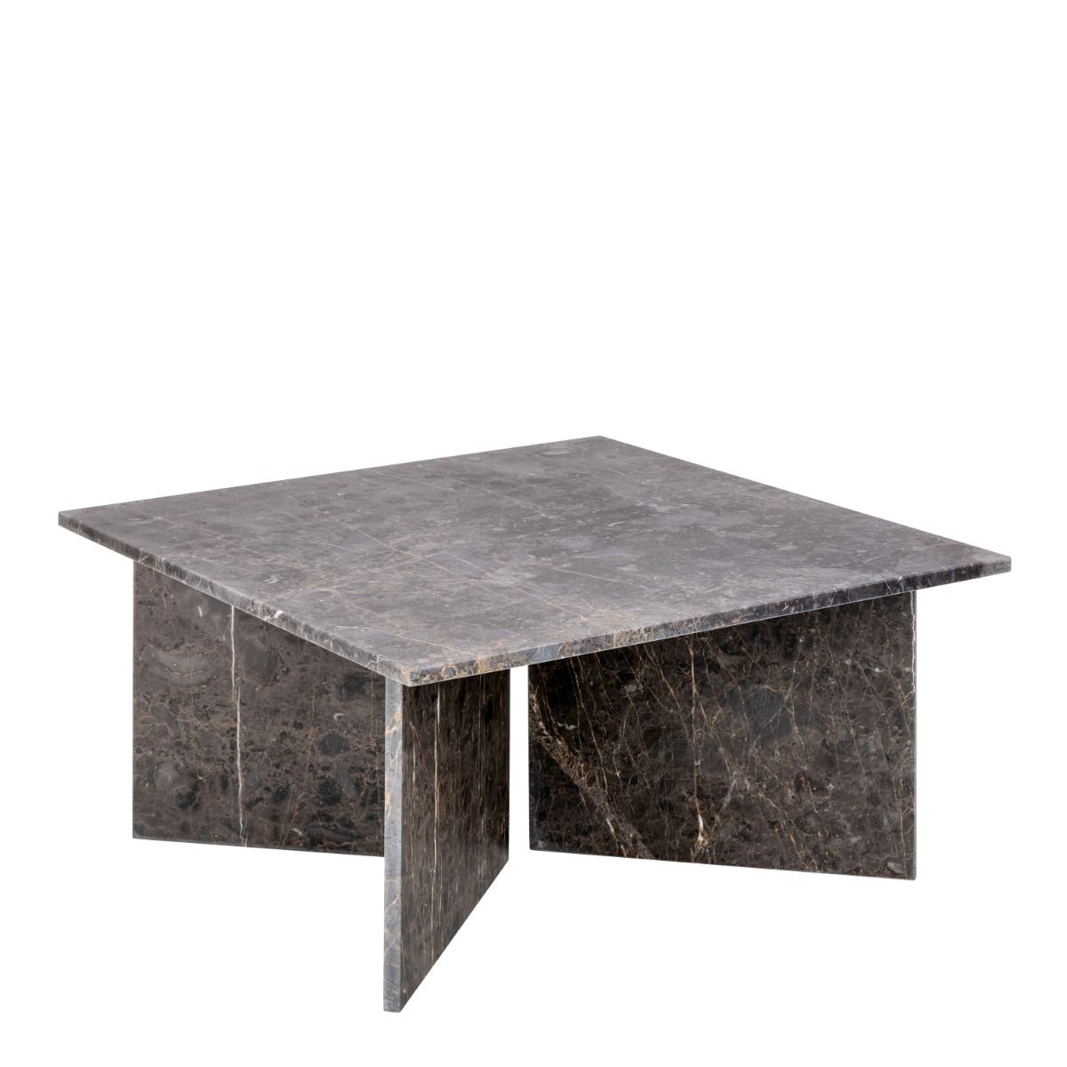 Vega Square Coffee Table with Marron Marble Top 90cm – FTG