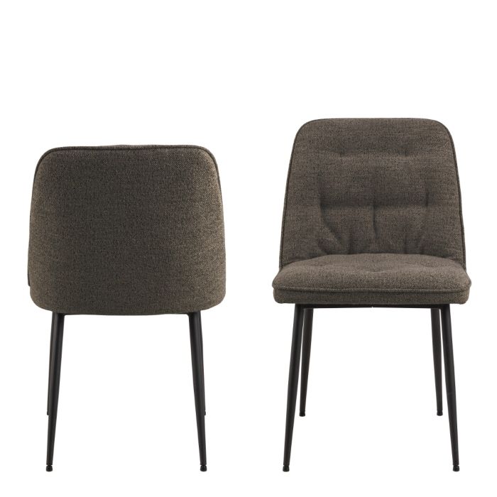 Wicklow Rectangular Dining Table in Grey/Black 140x75cm Included 4 Brooke Dining Chairs in Taupe – FTG, view 8