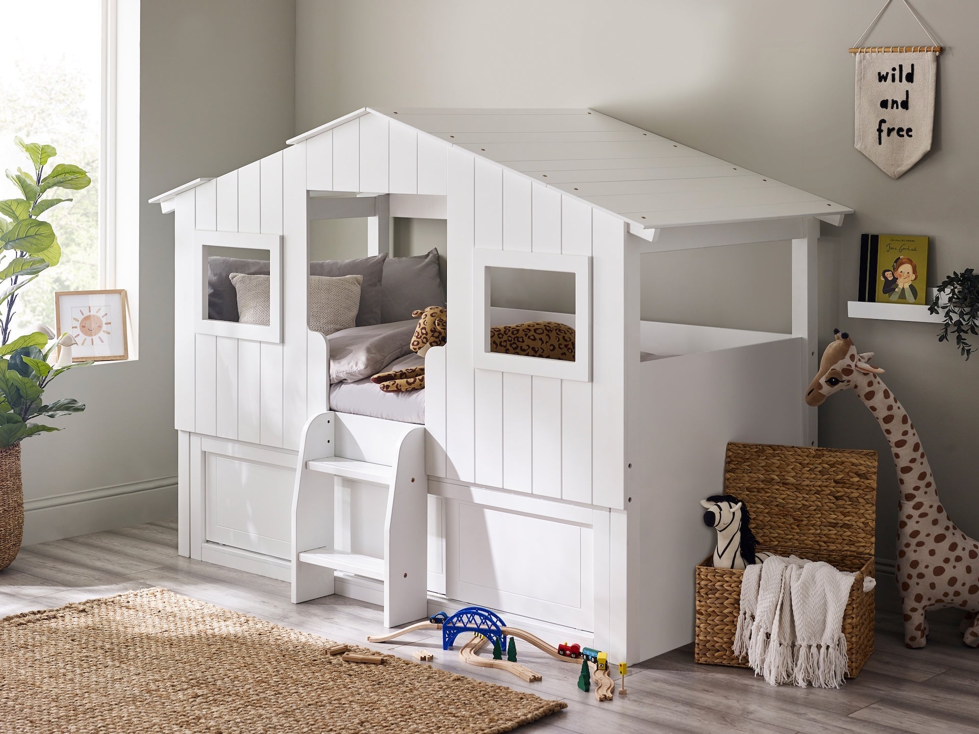 Acorn Treehouse Midsleeper & Storage Unit - White – Julian Bowen, view 6