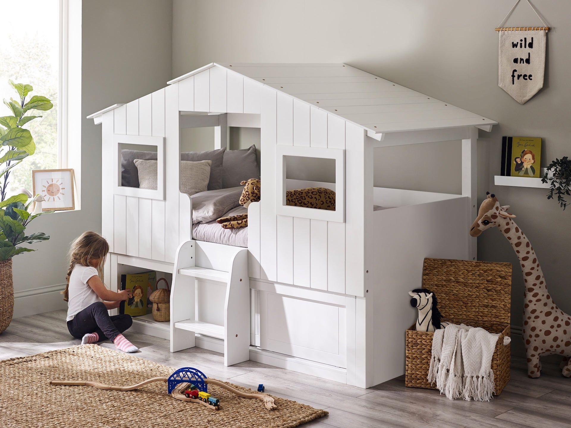 Acorn Treehouse Midsleeper & Storage Unit - White – Julian Bowen, view 10