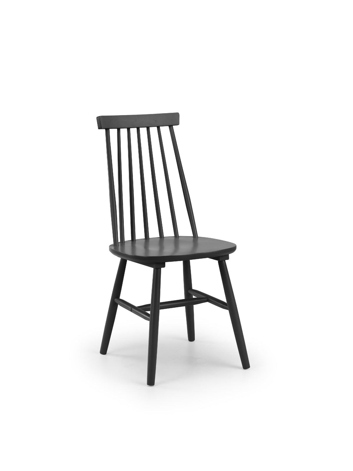 Alassio Spindle Back Dining Chairs - Black (Set of 2)