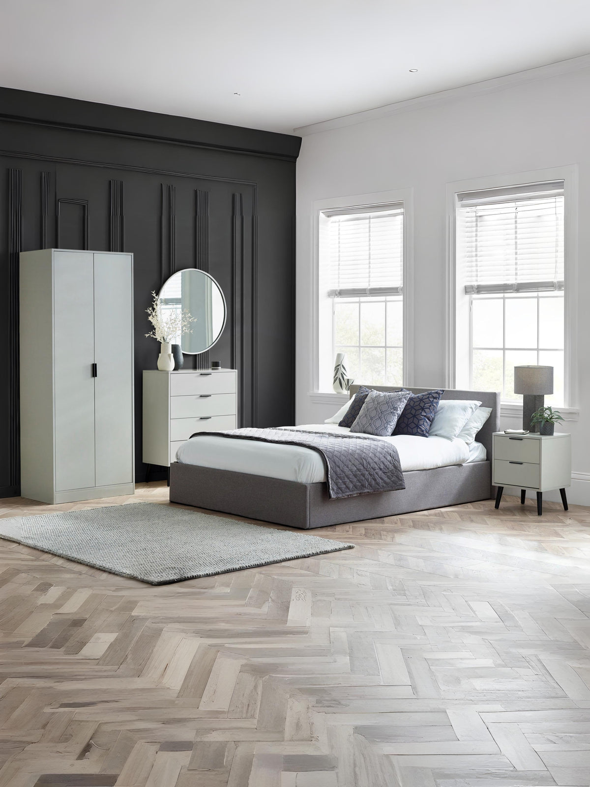Alba 2 Door Wardrobe - Silk Grey