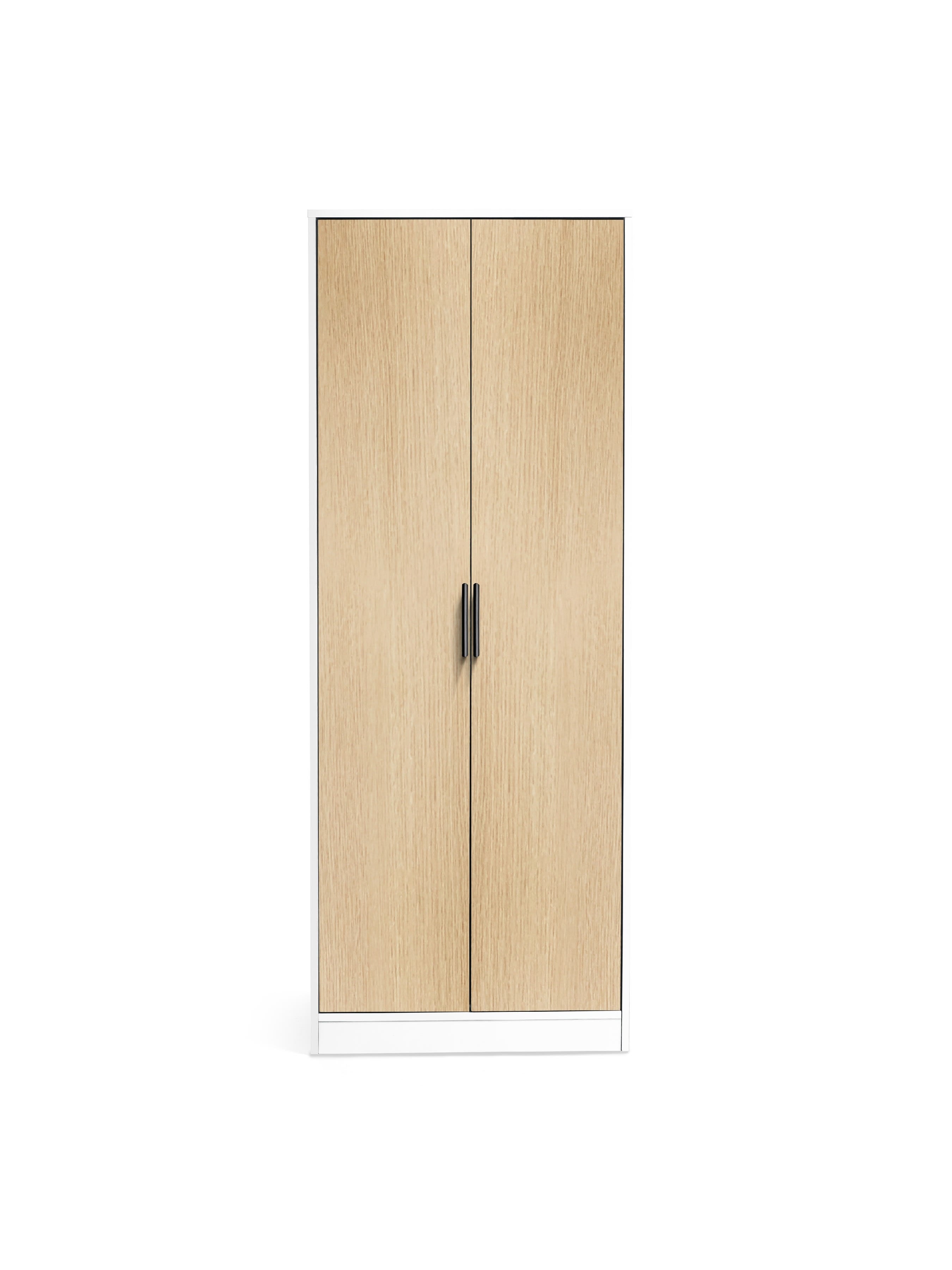 Alba 2 Door Wardrobe - White/Oak