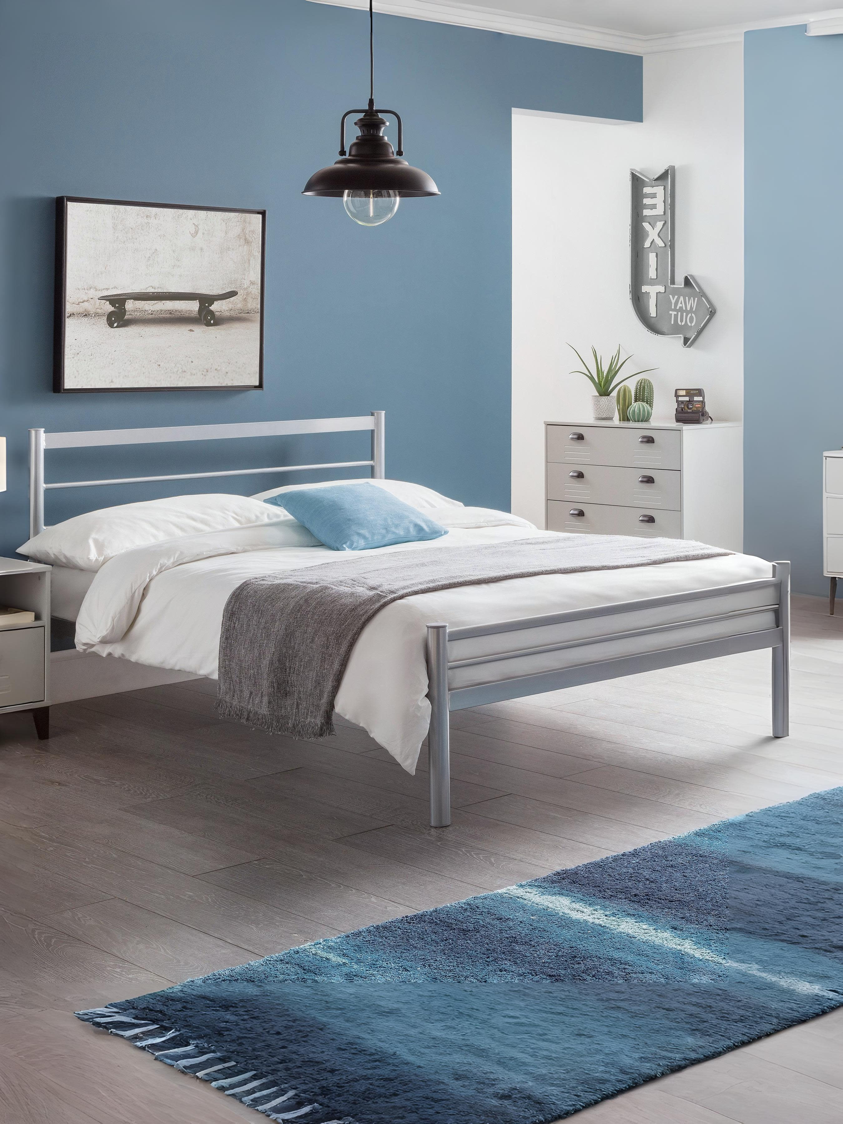 Alpen Silver Metal Bed