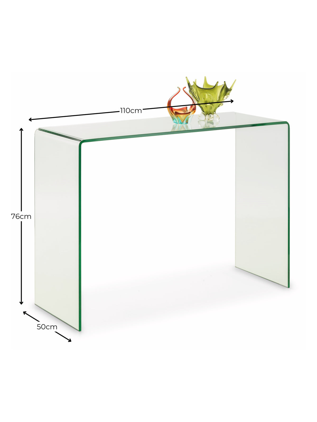 Amalfi Bent Glass Console Table