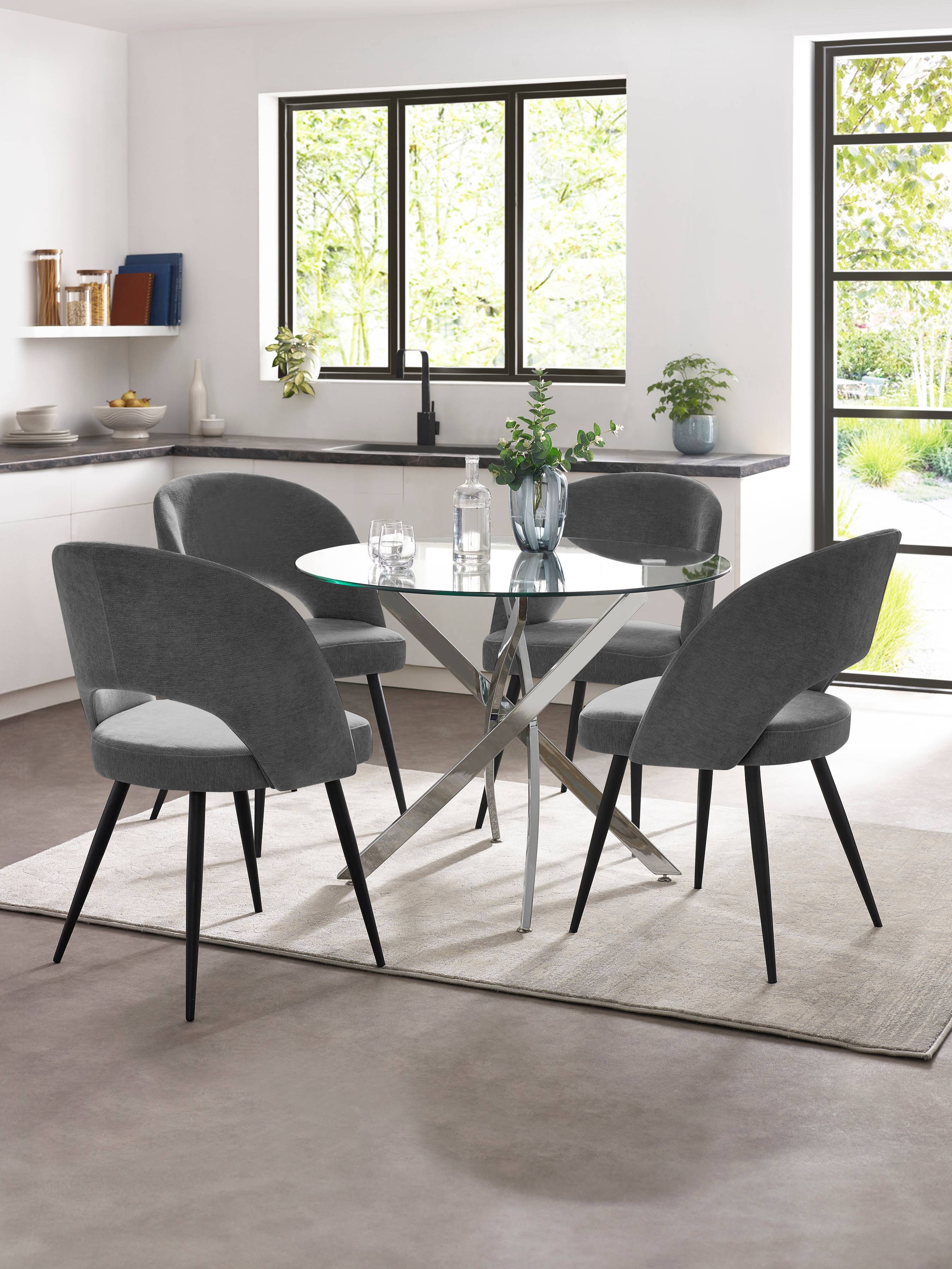 Anderson Dining Set – Silver