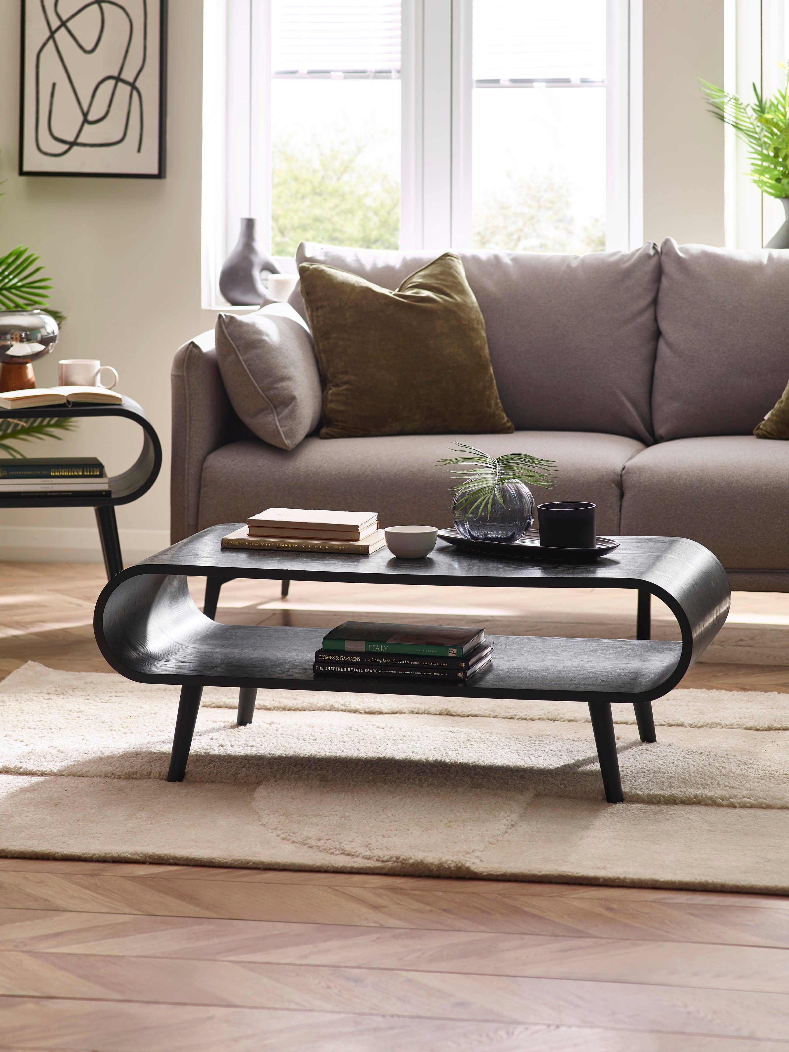 Apollo Black Ash 100cm Rectangular Coffee Table – Black Ash Effect