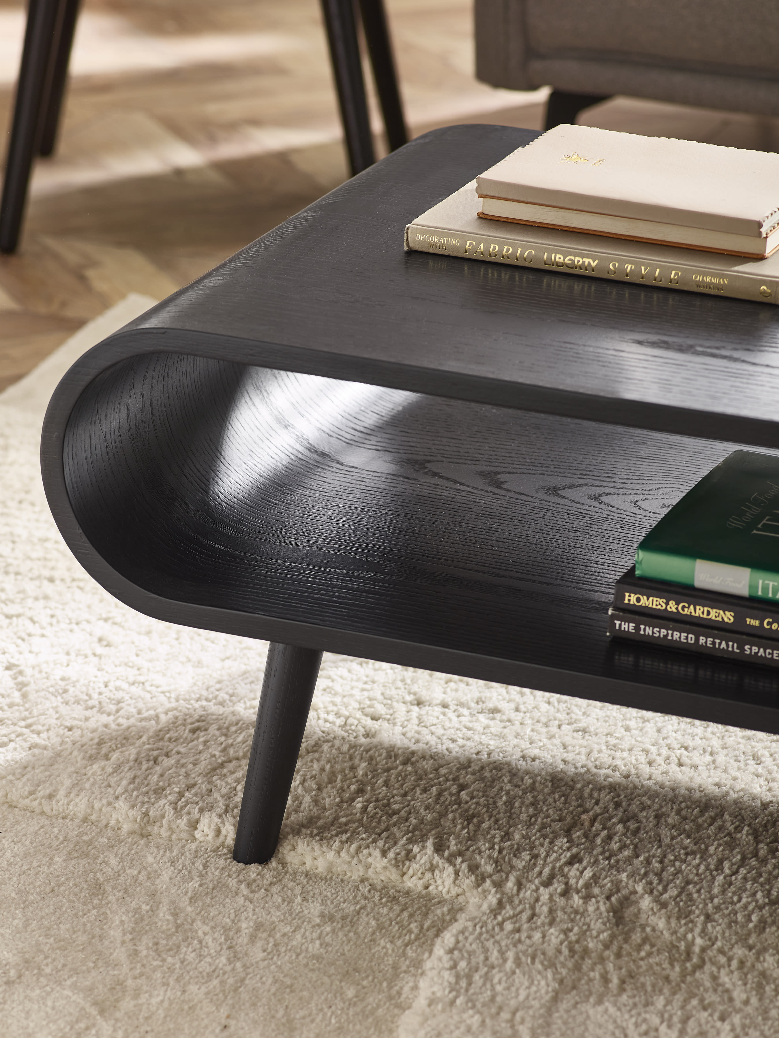 Apollo Black Ash 100cm Rectangular Coffee Table – Black Ash Effect