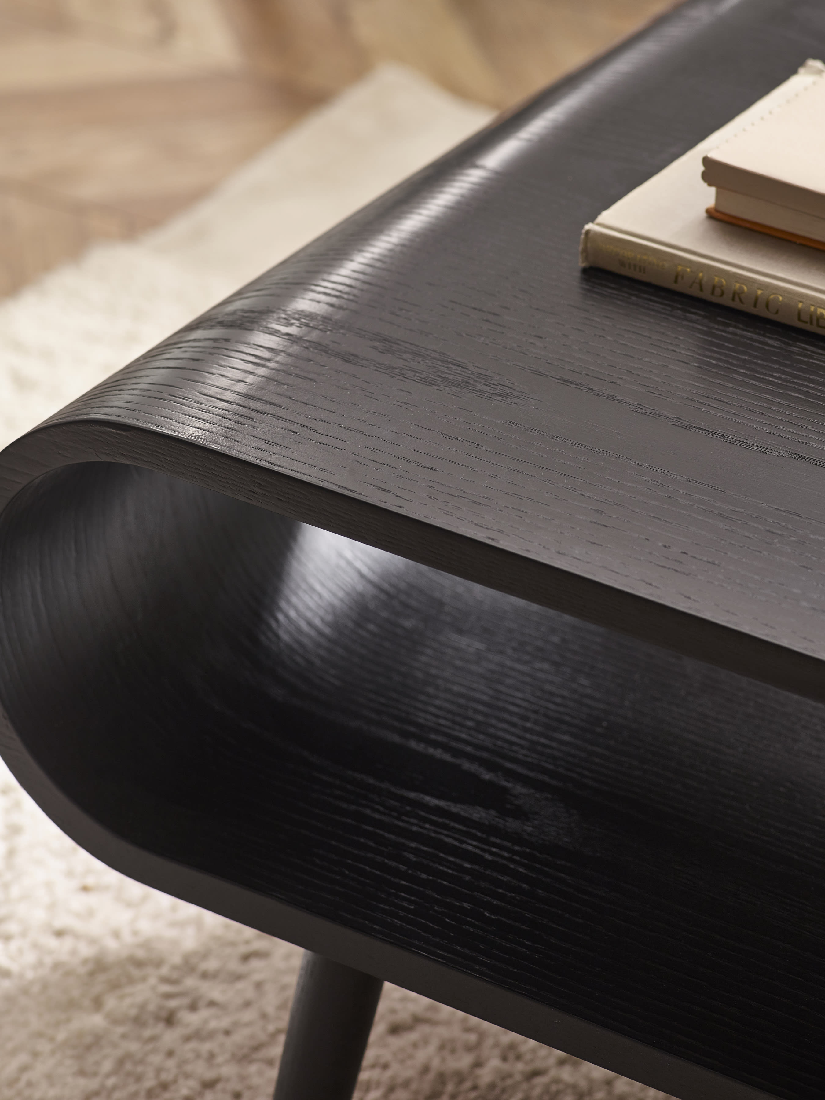 Apollo Black Ash 100cm Rectangular Coffee Table – Black Ash Effect