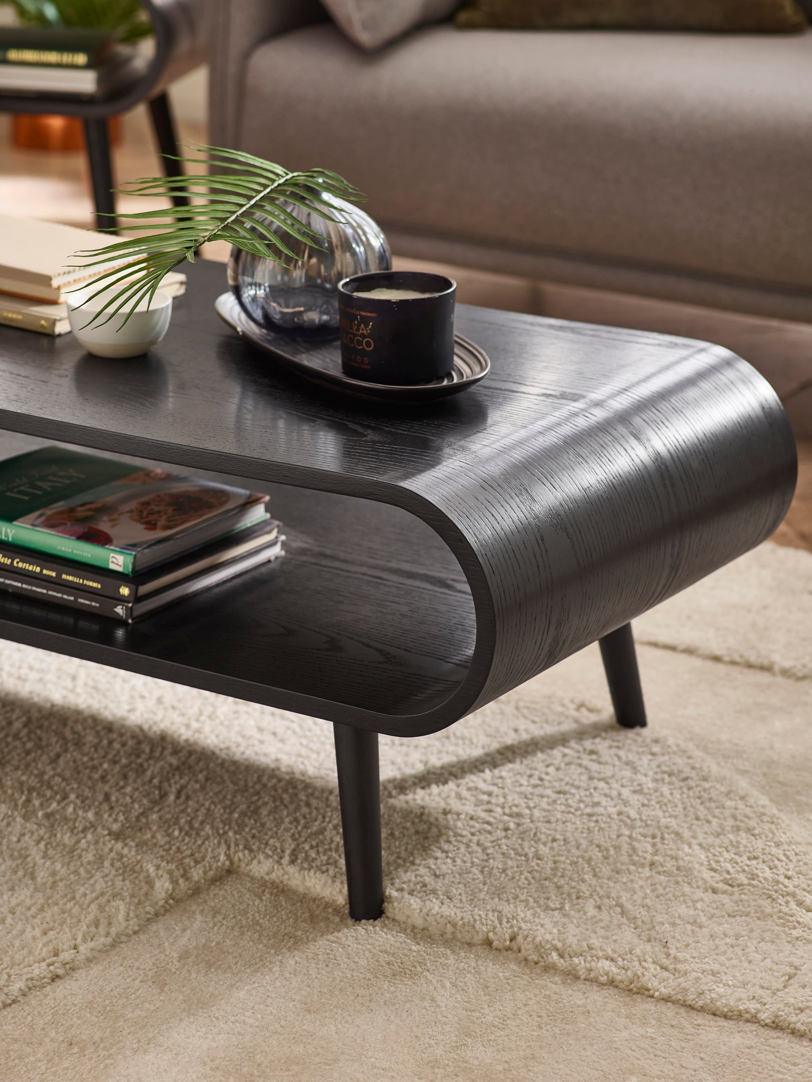 Apollo Black Ash 100cm Rectangular Coffee Table – Black Ash Effect