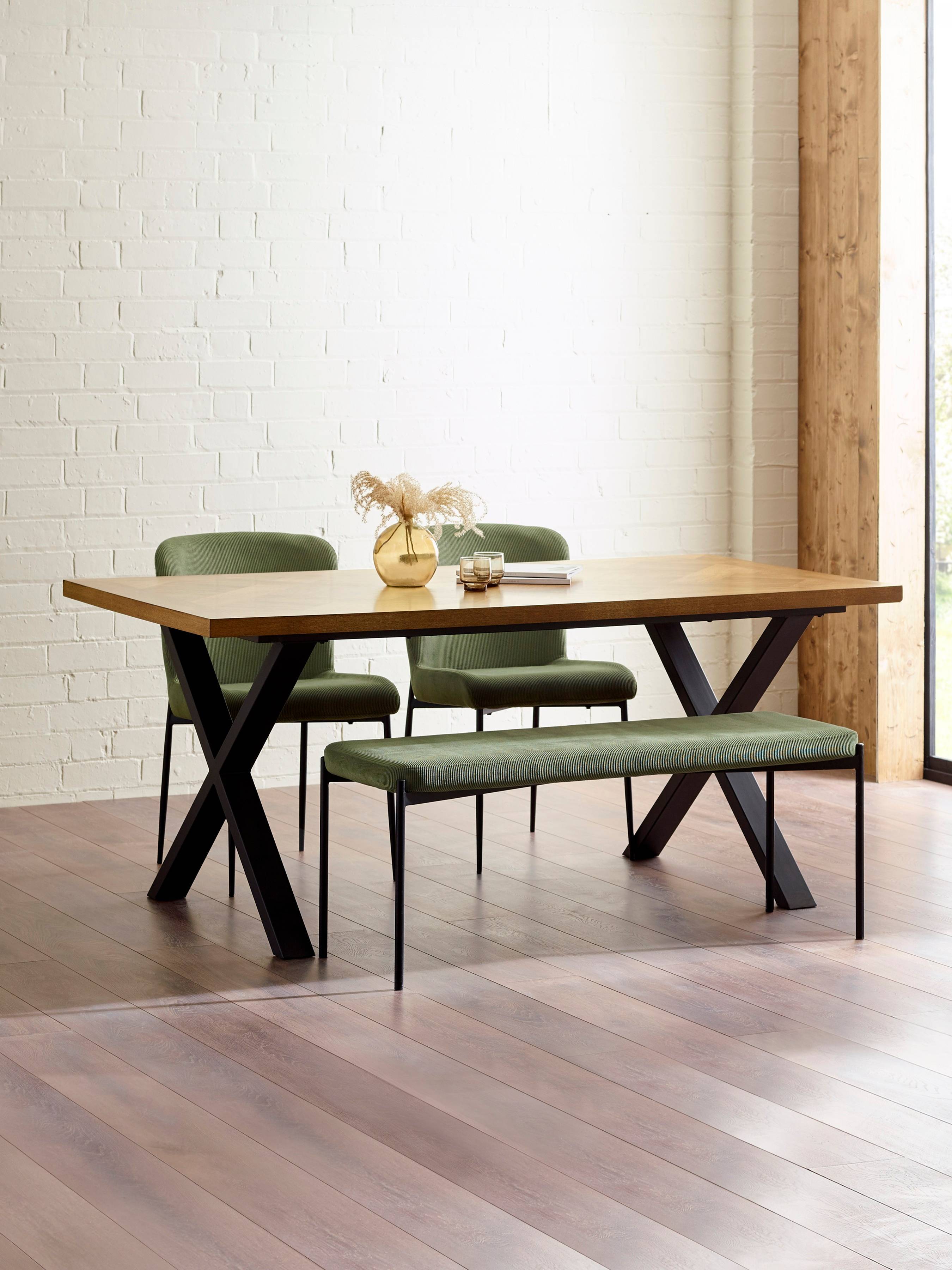Aron Dining Set – Brown/Black