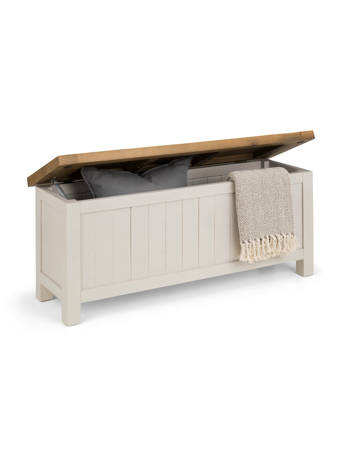 Aspen Storage Bench - Grey Wash