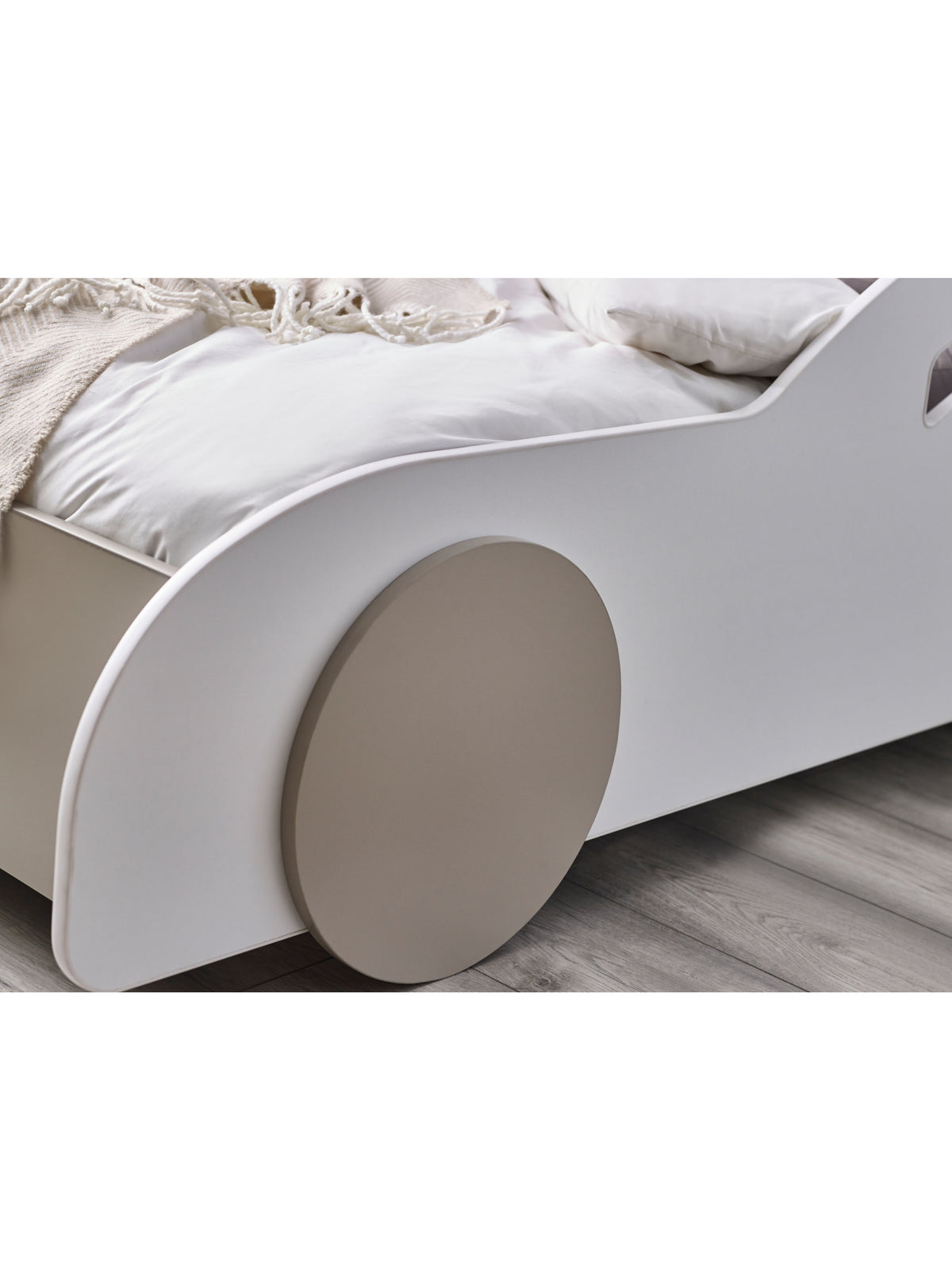 Atlantis Toddler Car Bed - White