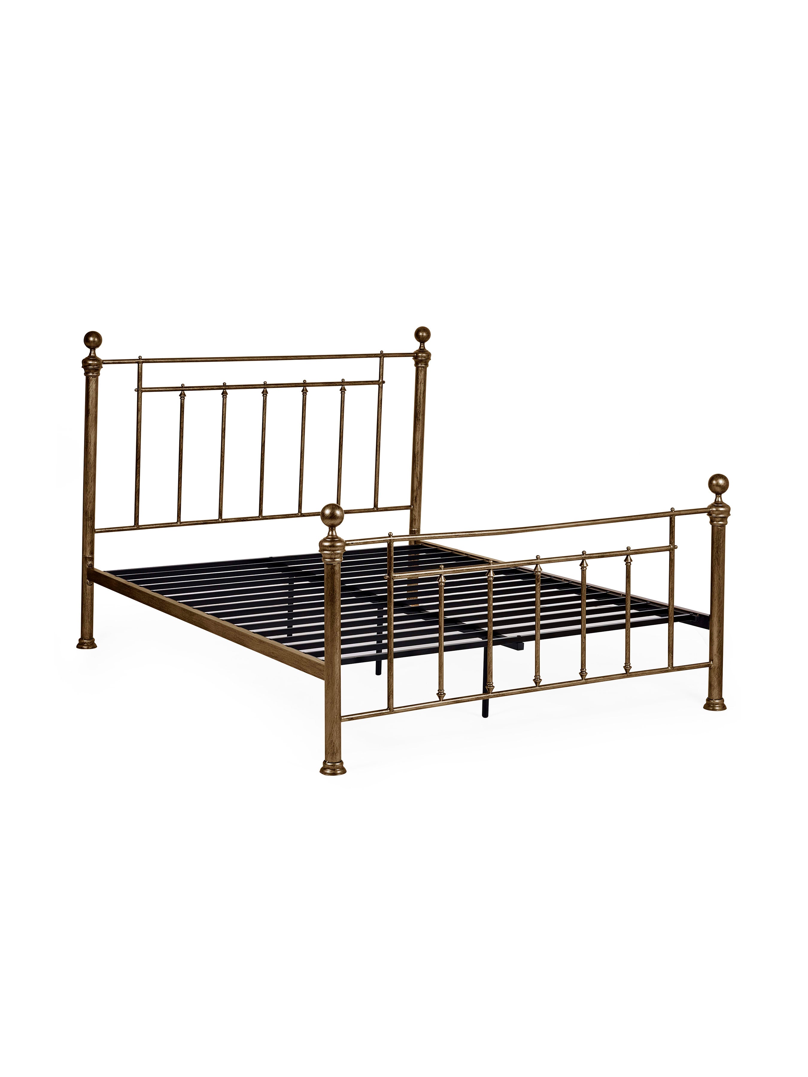 Aurealia Brass Effect Metal Bed