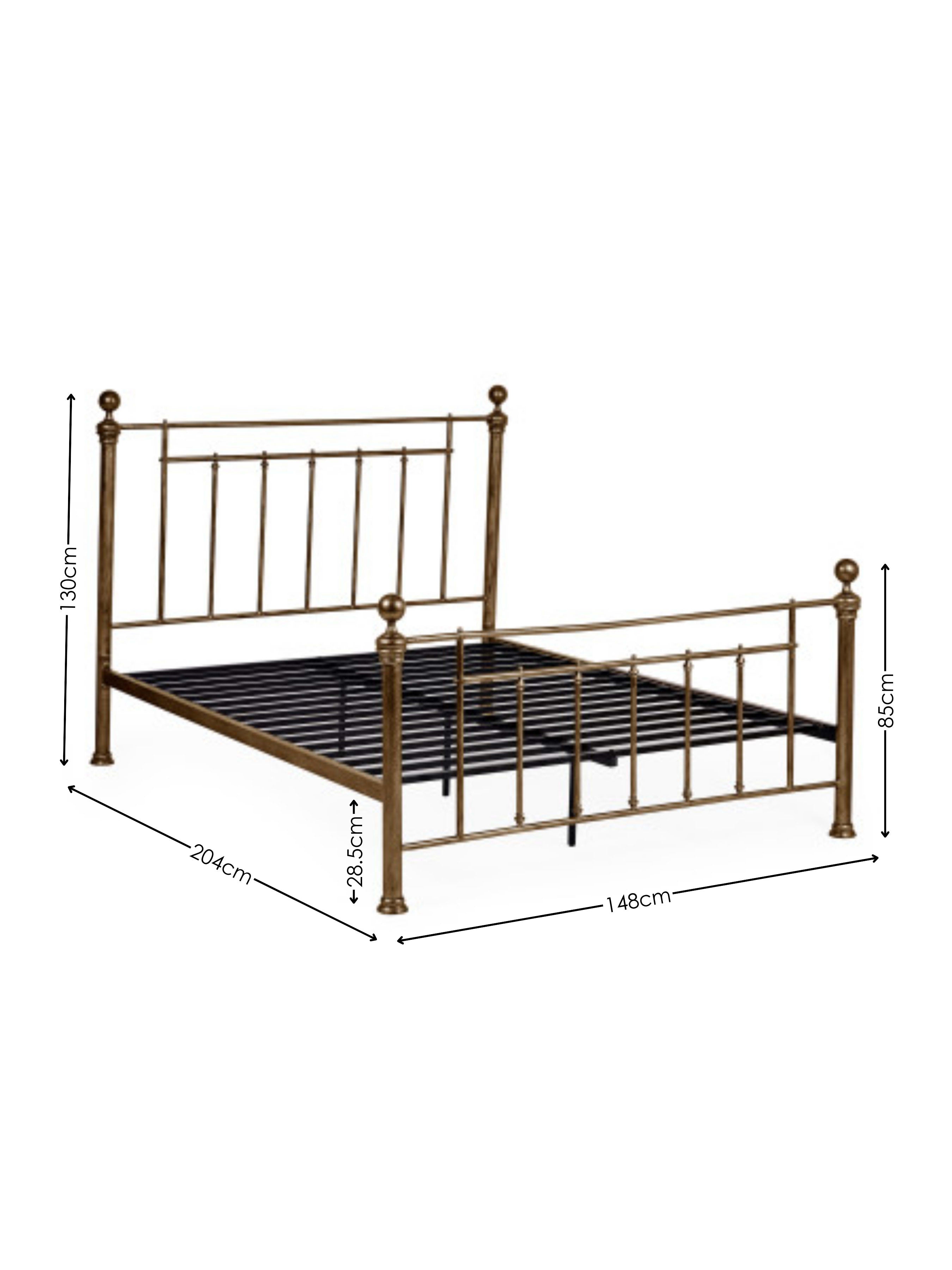 Aurealia Brass Effect Metal Bed