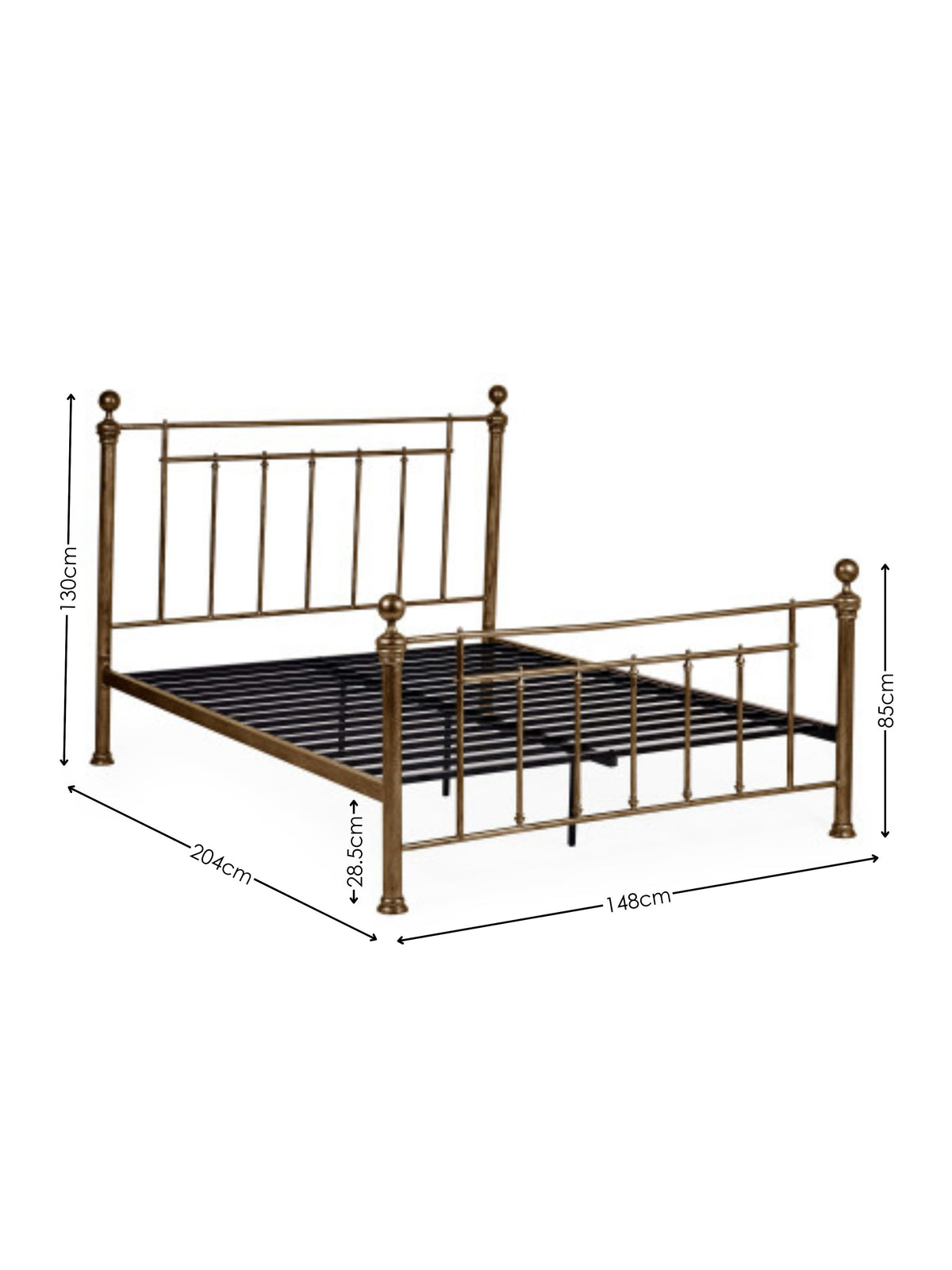 Aurealia Brass Effect Metal Bed