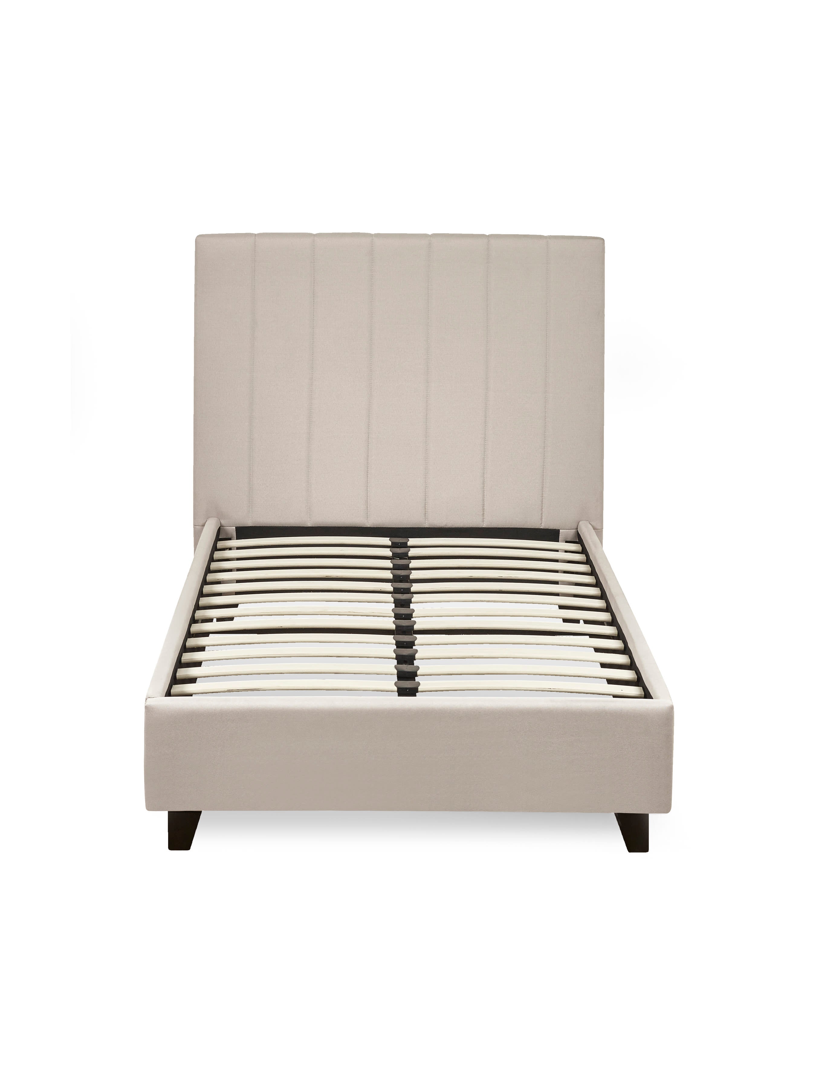 Aylen Oatmeal Faux Linen Upholstered Bed Frame – Oatmeal Linen