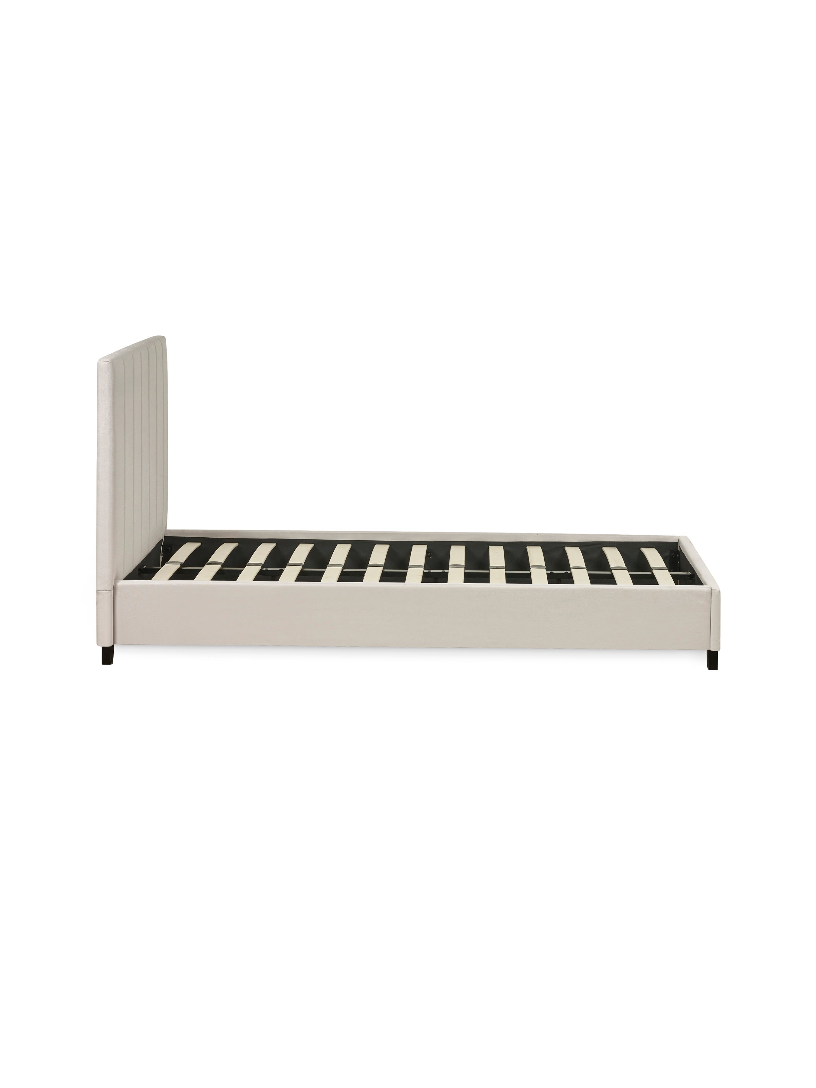 Aylen Oatmeal Faux Linen Upholstered Bed Frame – Oatmeal Linen