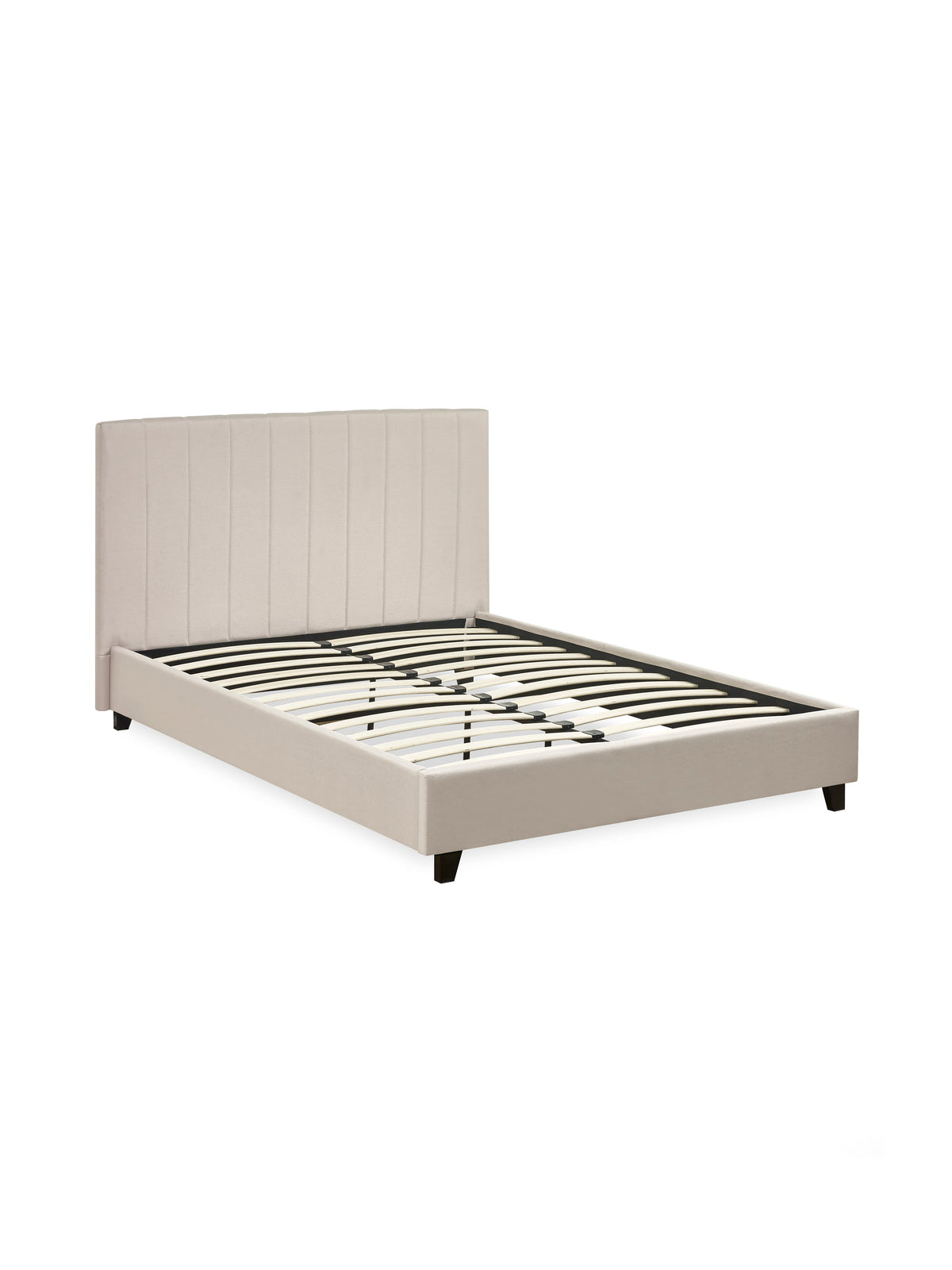 Aylen Oatmeal Faux Linen Upholstered Bed Frame – Oatmeal Linen
