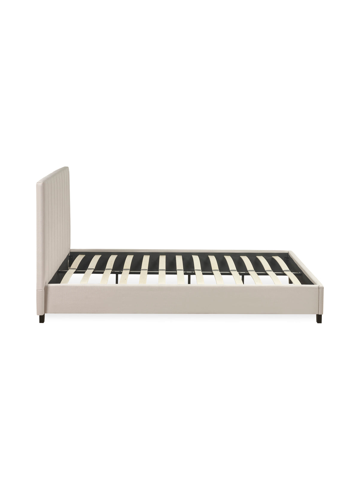 Aylen Oatmeal Faux Linen Upholstered Bed Frame – Oatmeal Linen
