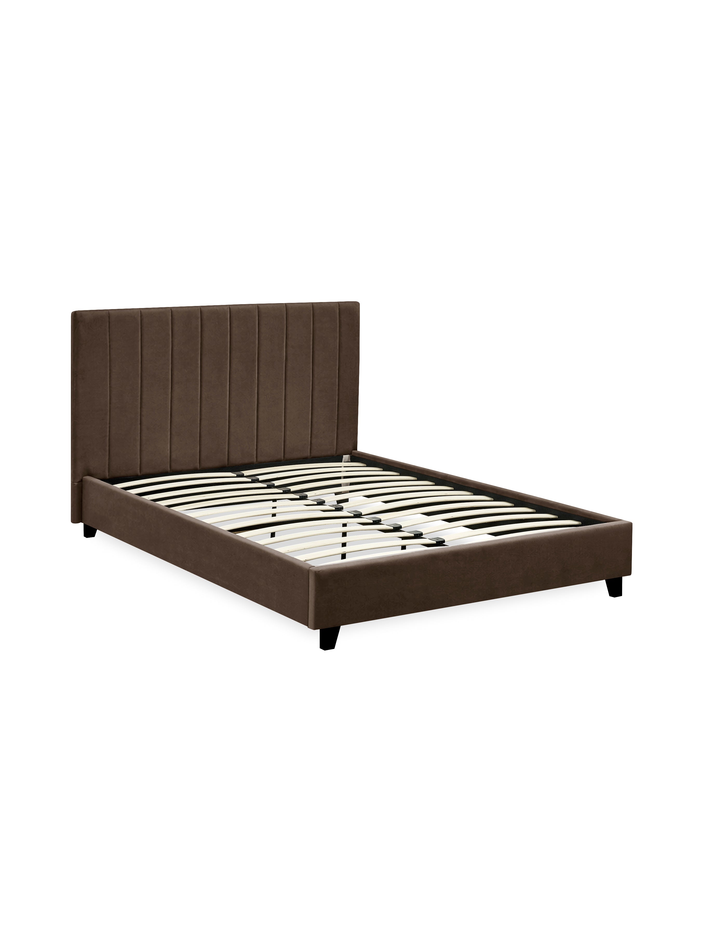 Aylen Chocolate Brown Velvet Upholstered Bed Frame – Chocolate Velvet