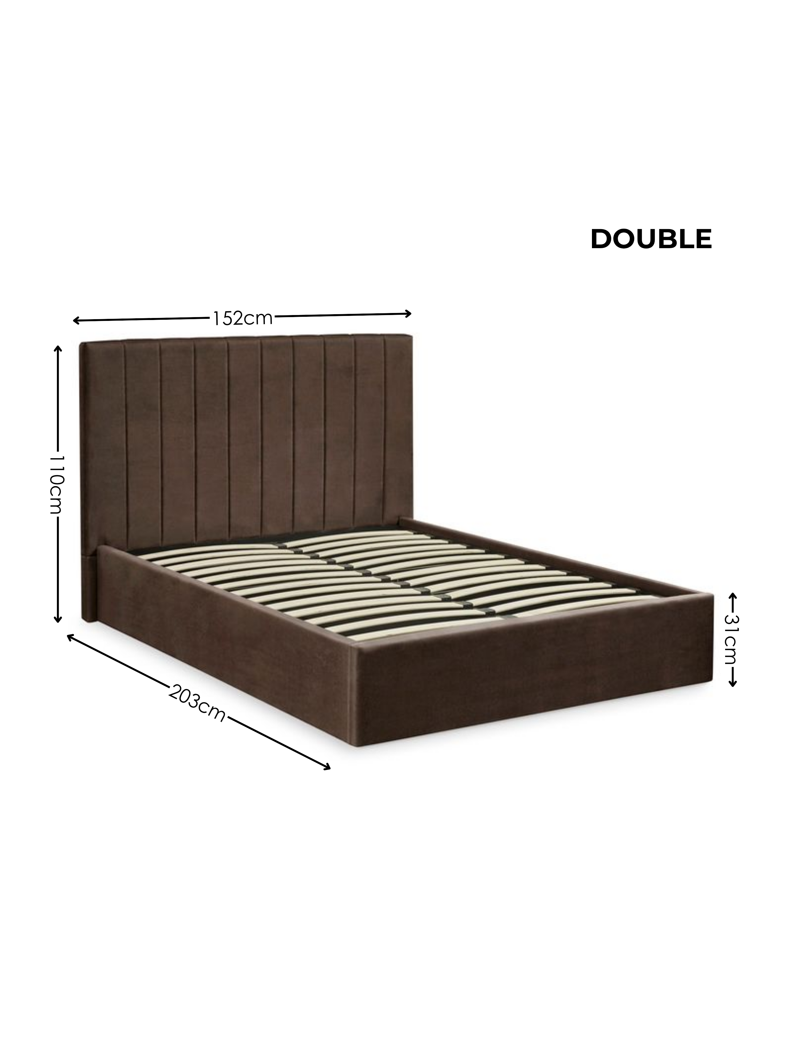 Aylen Chocolate Brown Velvet Upholstered Ottoman Storage Bed Frame – Chocolate Velvet