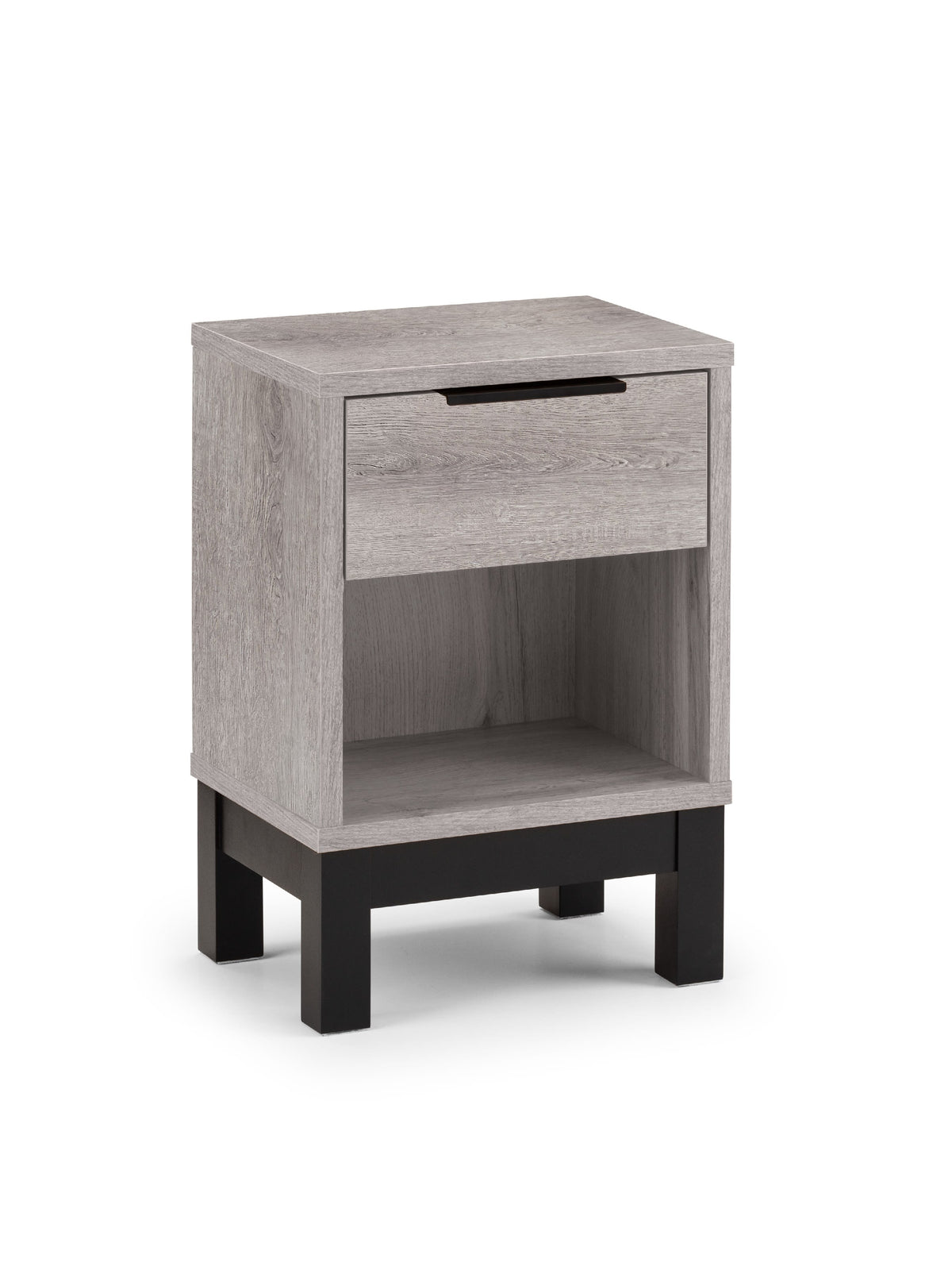 Bali 1 Drawer Bedside - Grey Oak