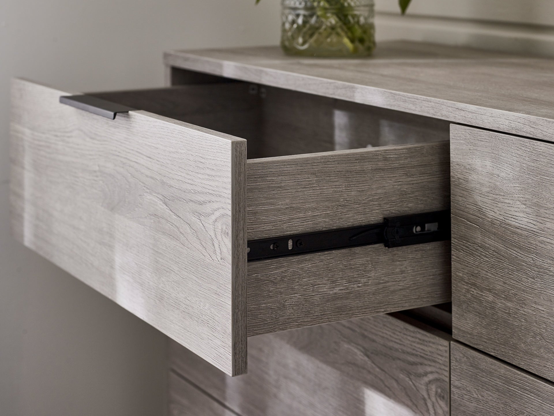 Bali 6 Drawer Wide Chest - Grey Oak – Julian Bowen, view 8