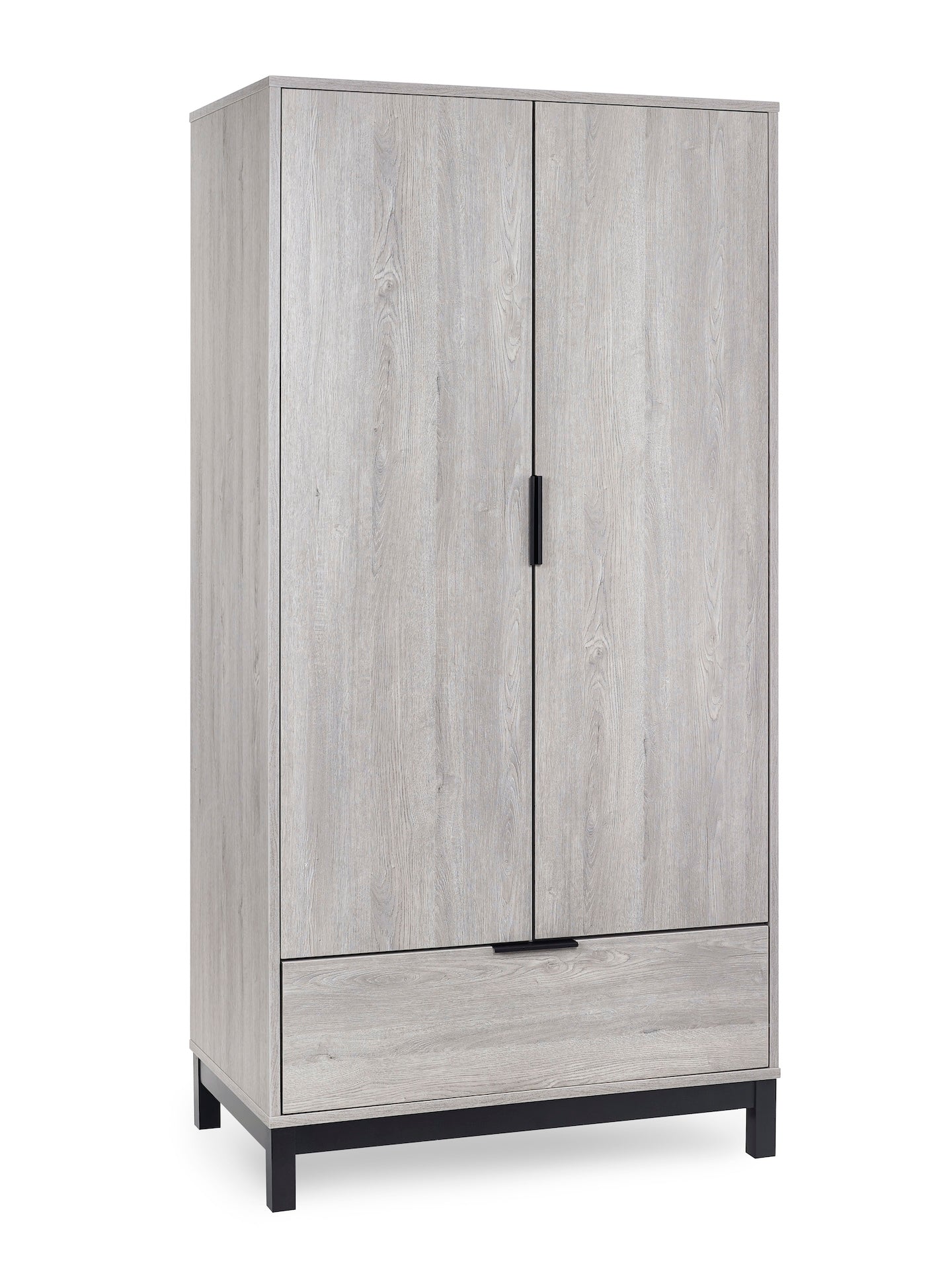Bali 2 Door 1 Drawer Wardrobe - Grey Oak – Julian Bowen