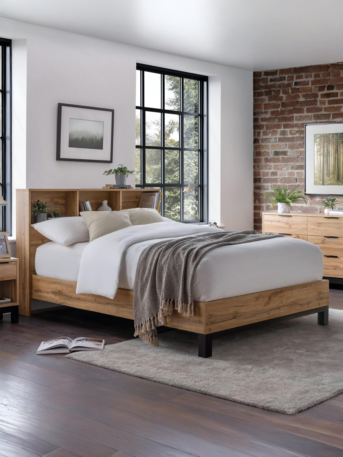 Bali Bookcase Bed - Oak