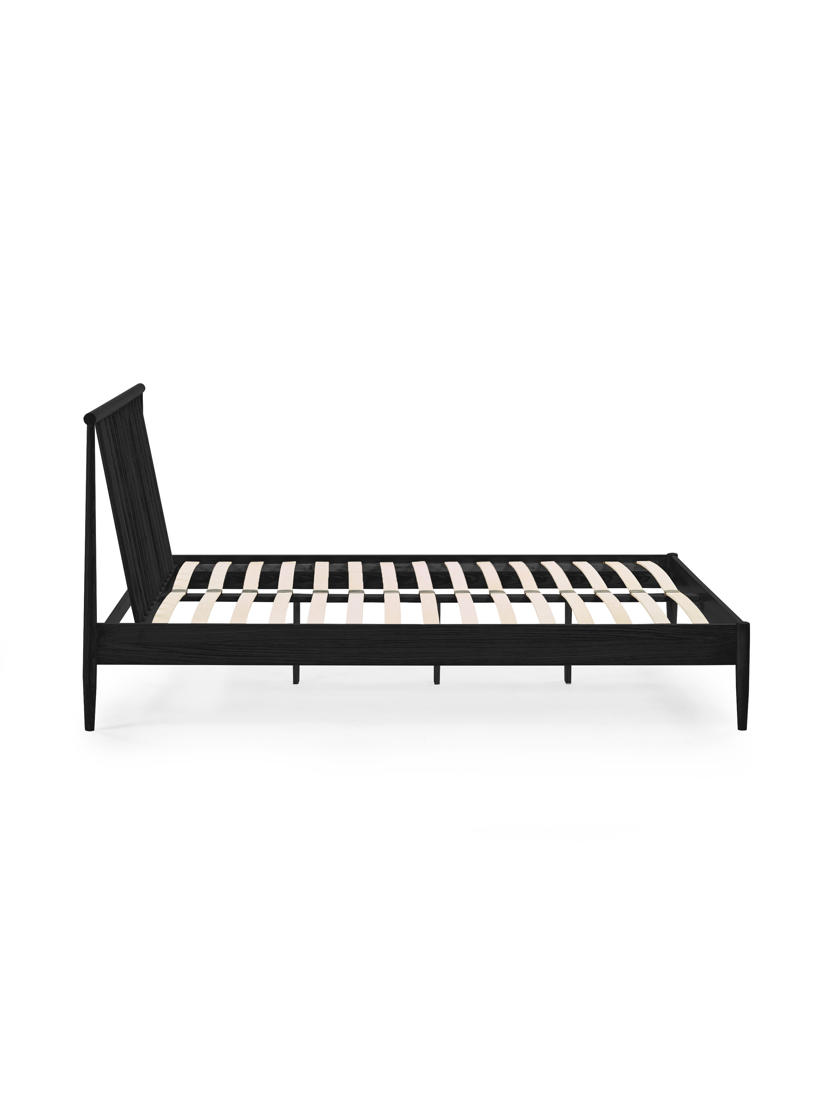 Belton Black Spindle Size Bed Frame – Black Oak Effect