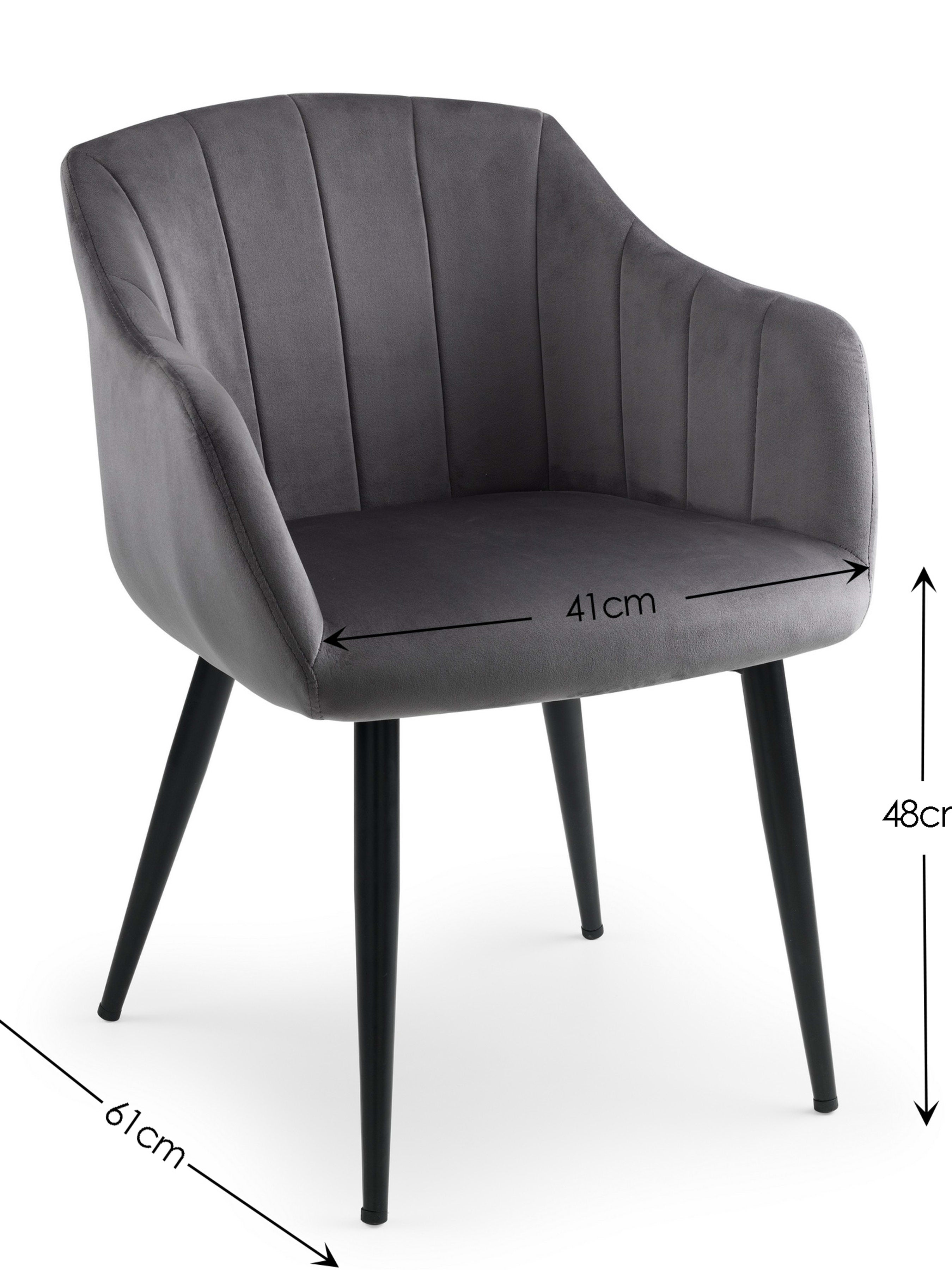 Berwick Round Table and 4 Grey Hobart Chairs – Oak Effect