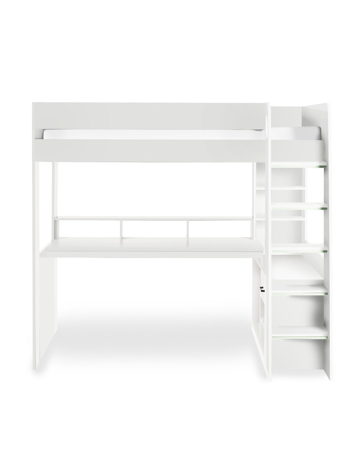 Blaze Gaming Highsleeper Bed - All White