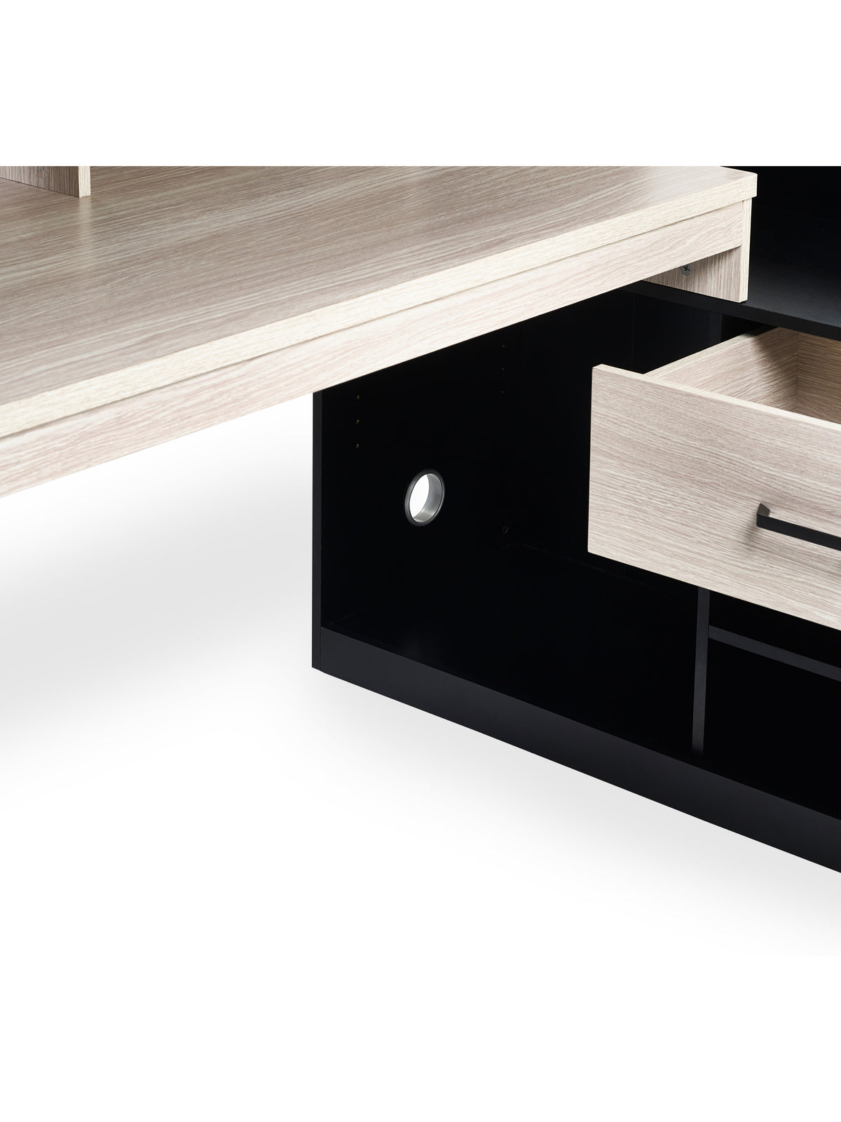 Blaze Gaming Highsleeper Bed - Black And Pale Wood