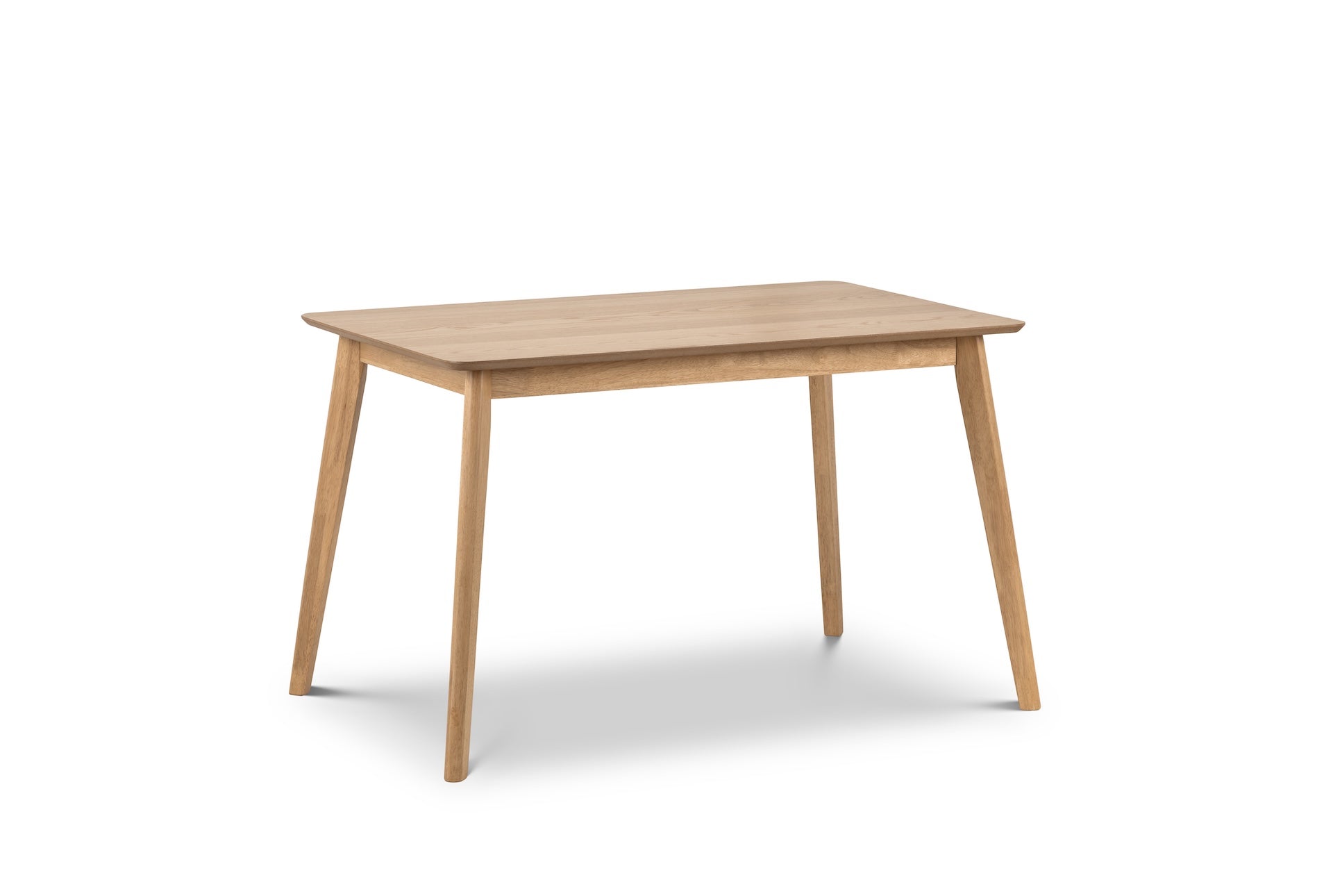Boden Oak Veneer Rectangular Table With Tapered Legs – Julian Bowen