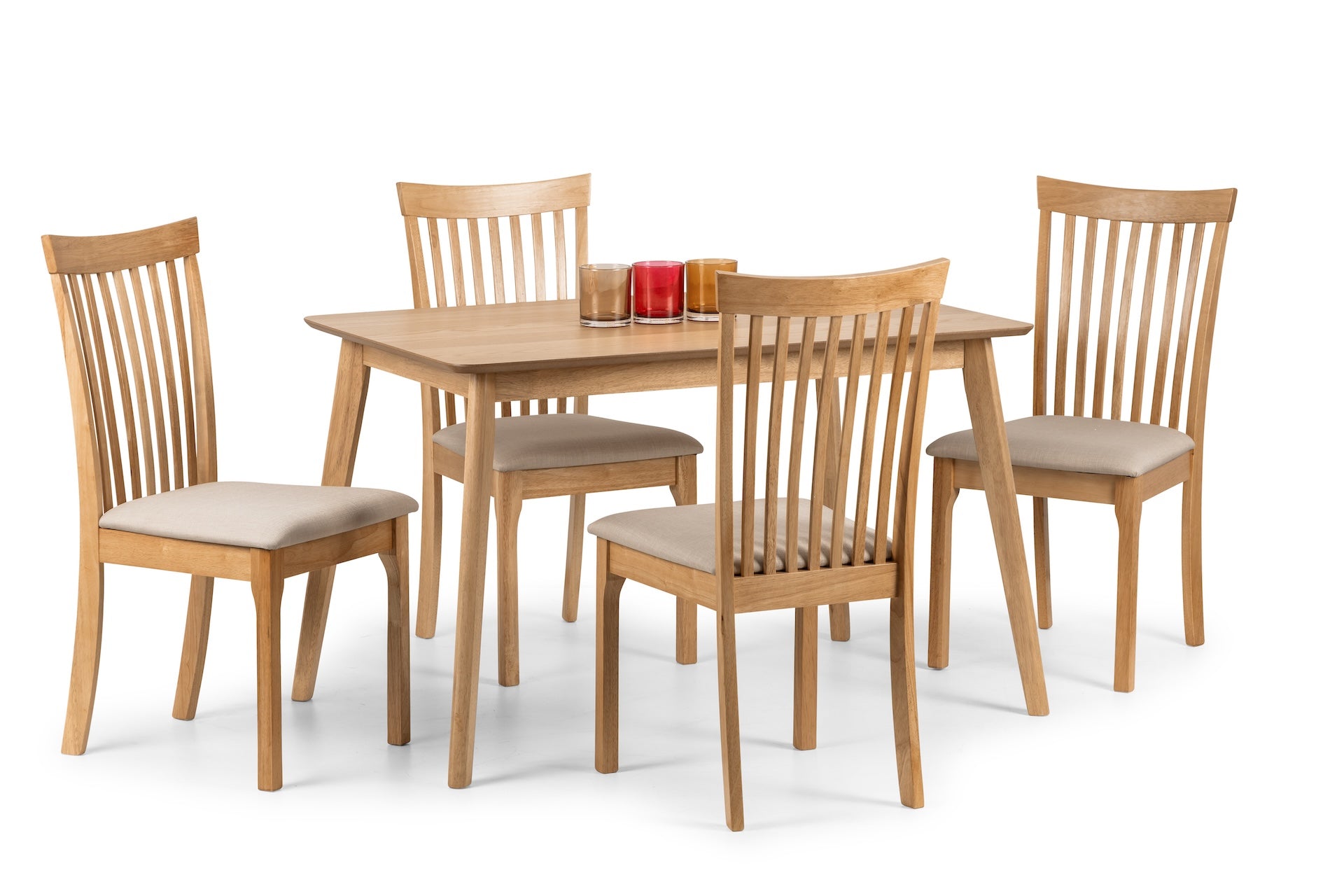Boden Oak Veneer Rectangular Table With Tapered Legs – Julian Bowen, view 5