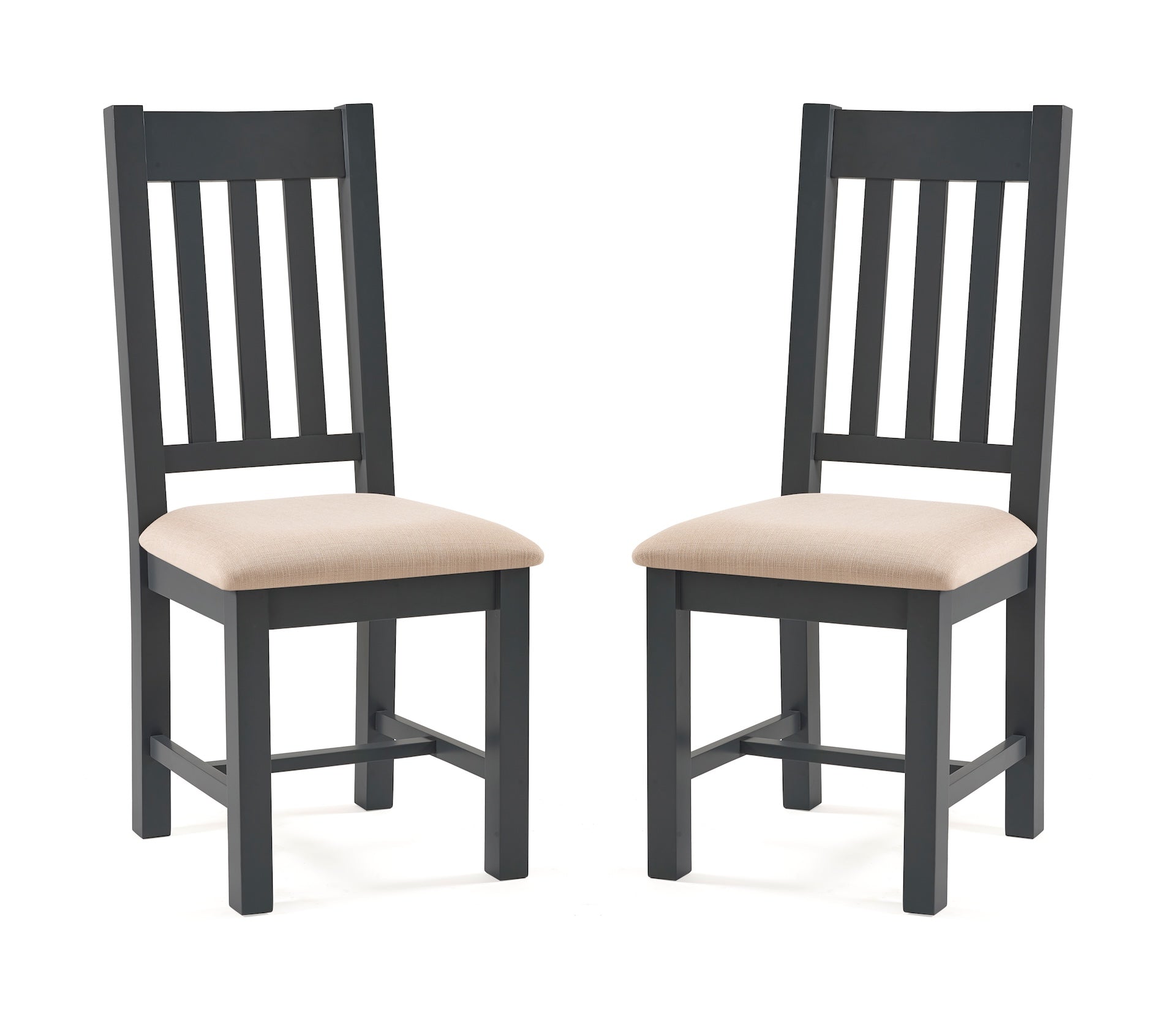 Bordeaux Dining Chairs Dark Grey (Set Of 2) – Julian Bowen