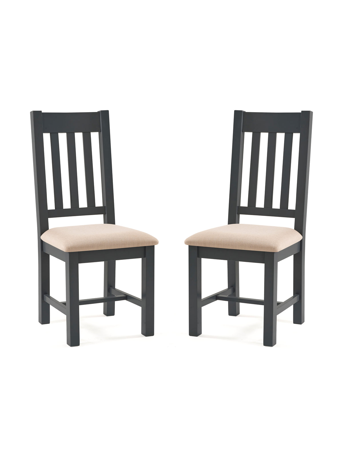 Bordeaux Dining Chairs Dark Grey (Set Of 2)
