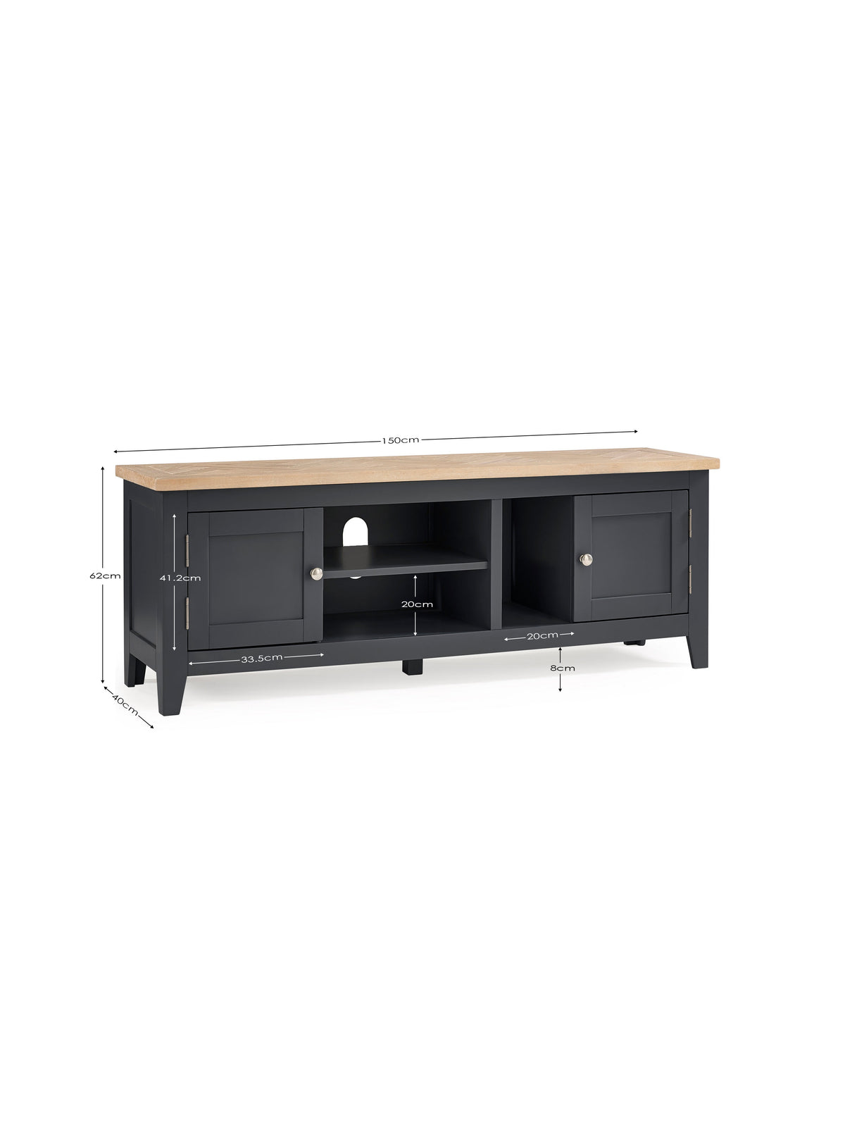 Bordeaux Tv Unit Dark Grey