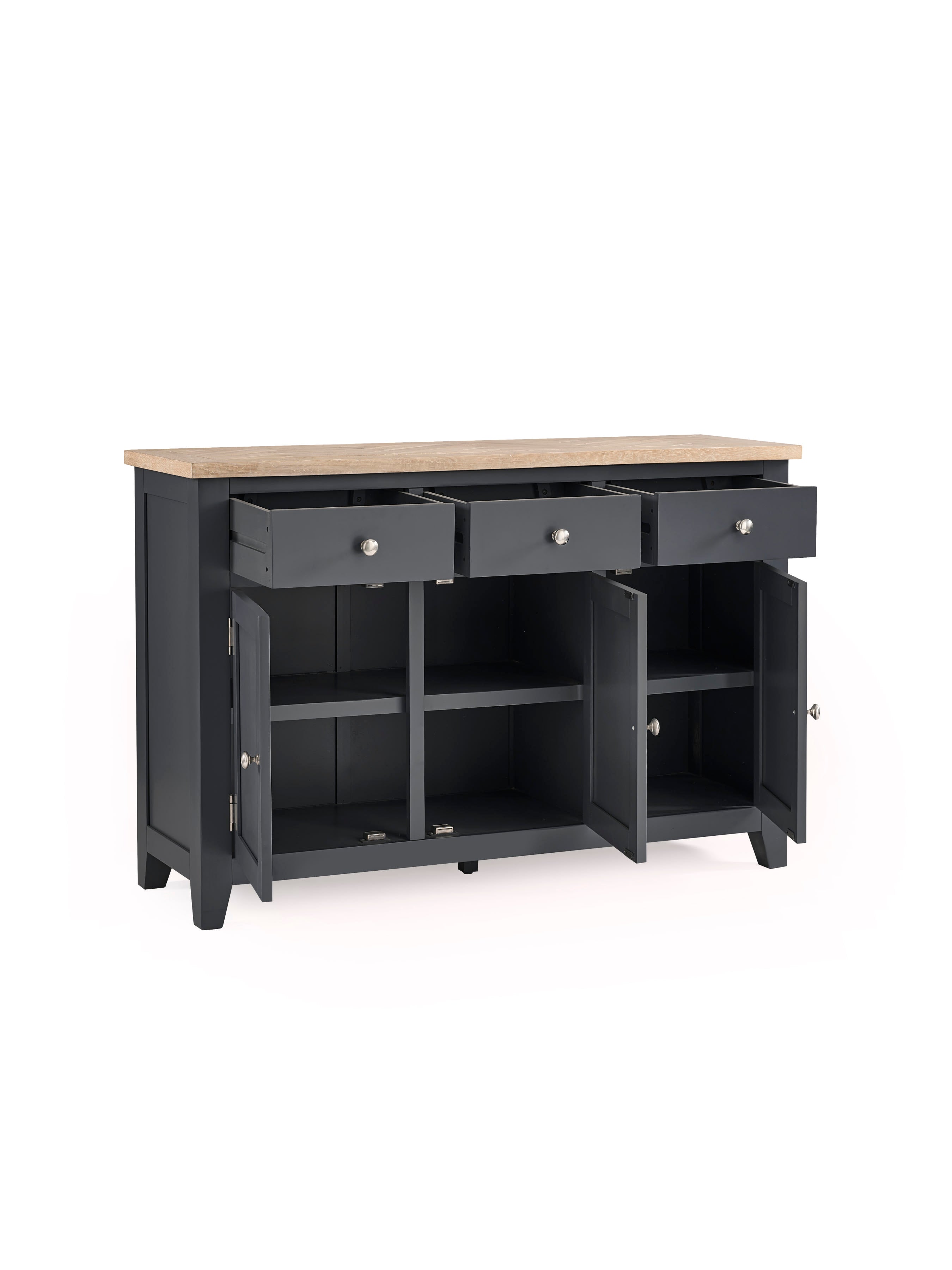 Bordeaux Sideboard Dark Grey – Dark Grey and Oak