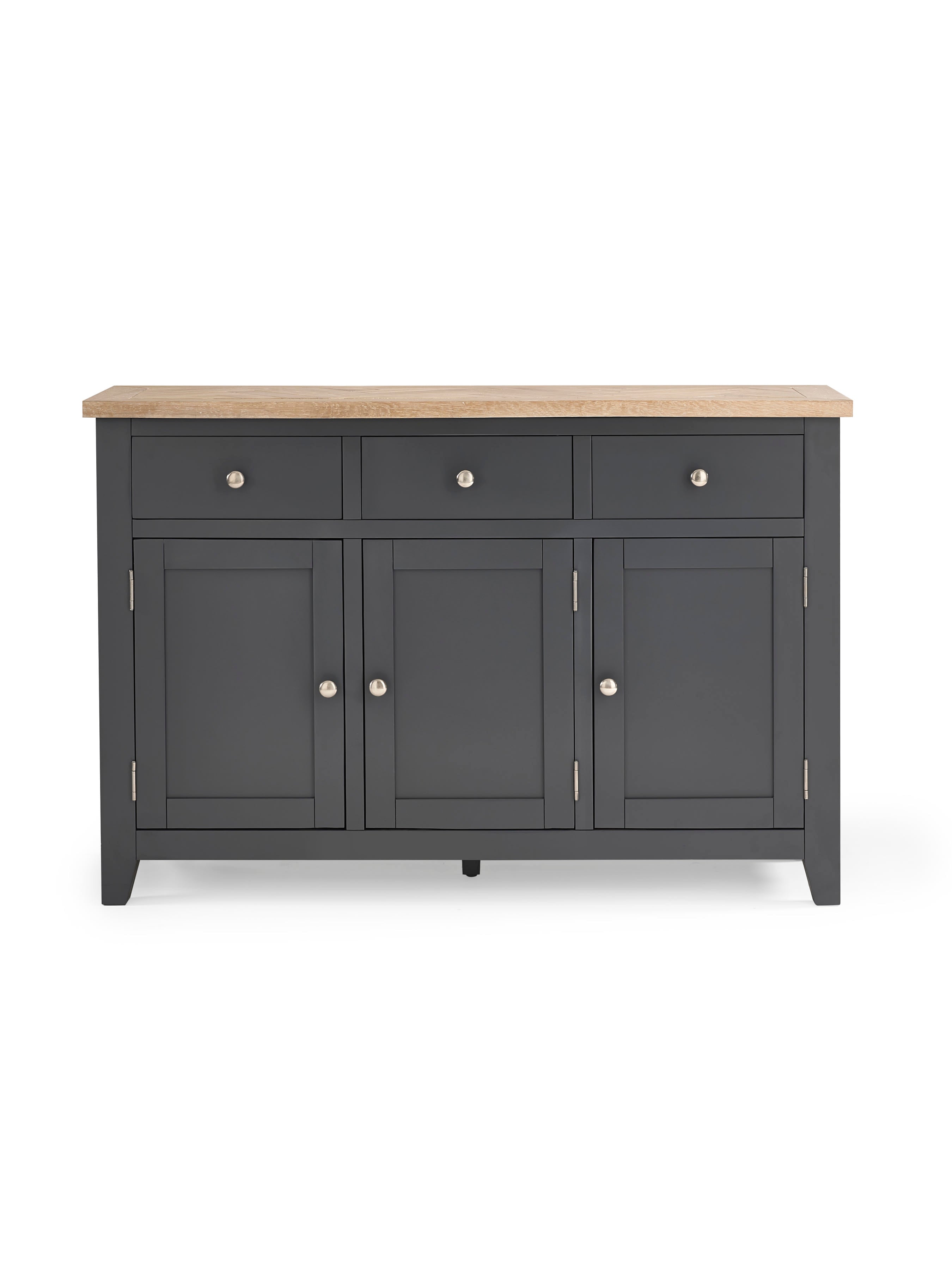 Bordeaux Sideboard Dark Grey – Dark Grey and Oak