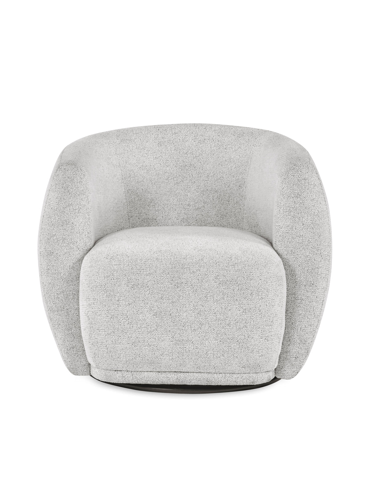 Bowline Cream Chenille Upholstered Swivel Accent Chair – Oyster Chenille