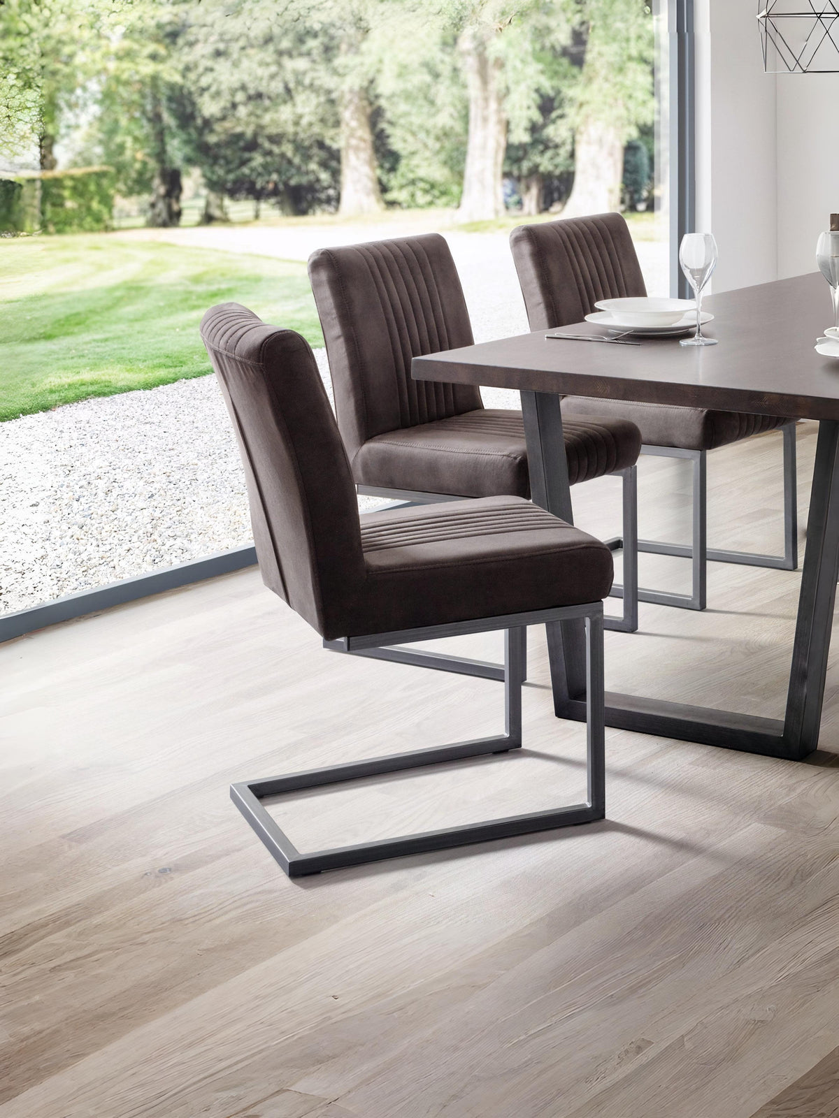 Brooklyn Dining Chairs - Charcoal Grey (Set Of 2)