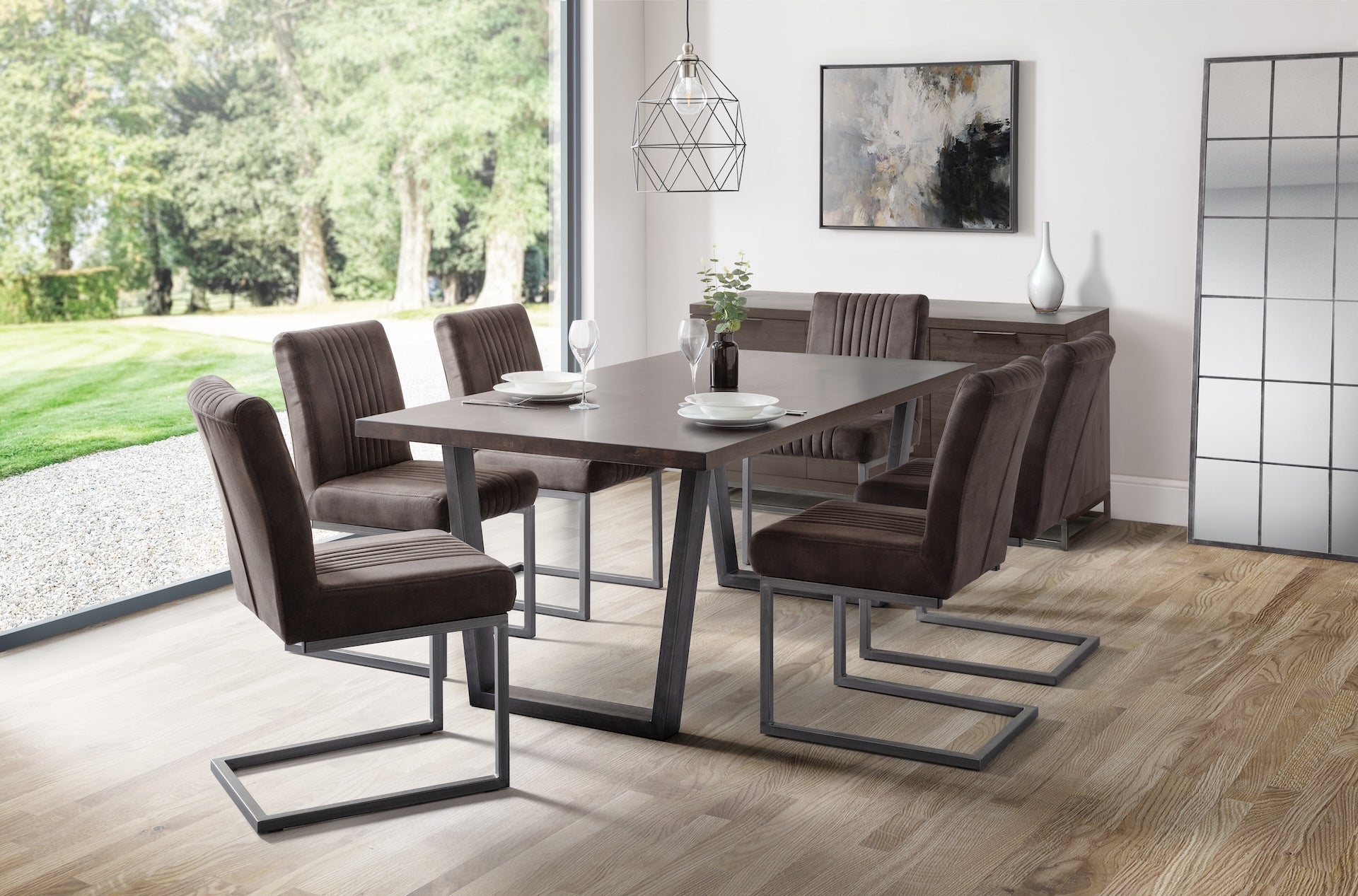 Brooklyn Dining Chairs - Charcoal Grey (Set Of 2) – Julian Bowen, view 2
