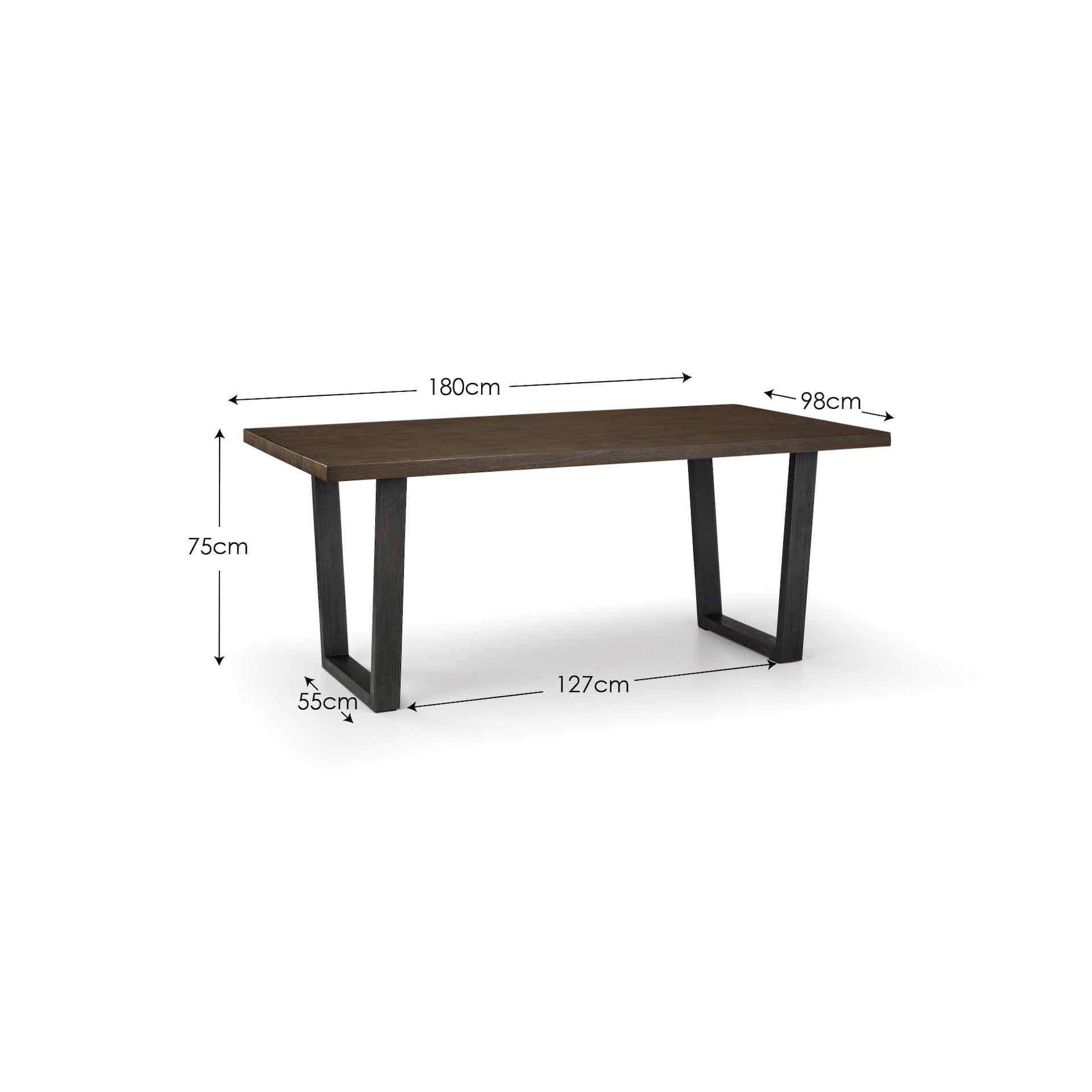 Brooklyn Dining Table - Dark Oak – Julian Bowen, view 5