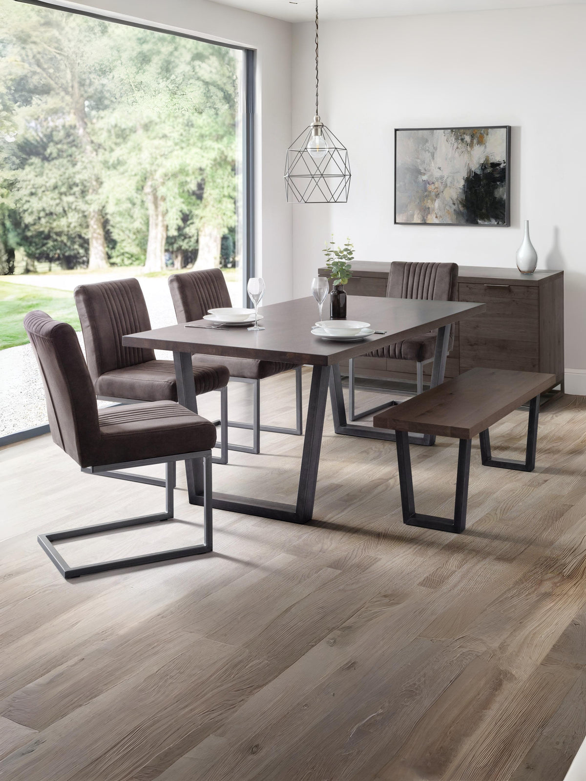 Brooklyn Dining Table - Dark Oak