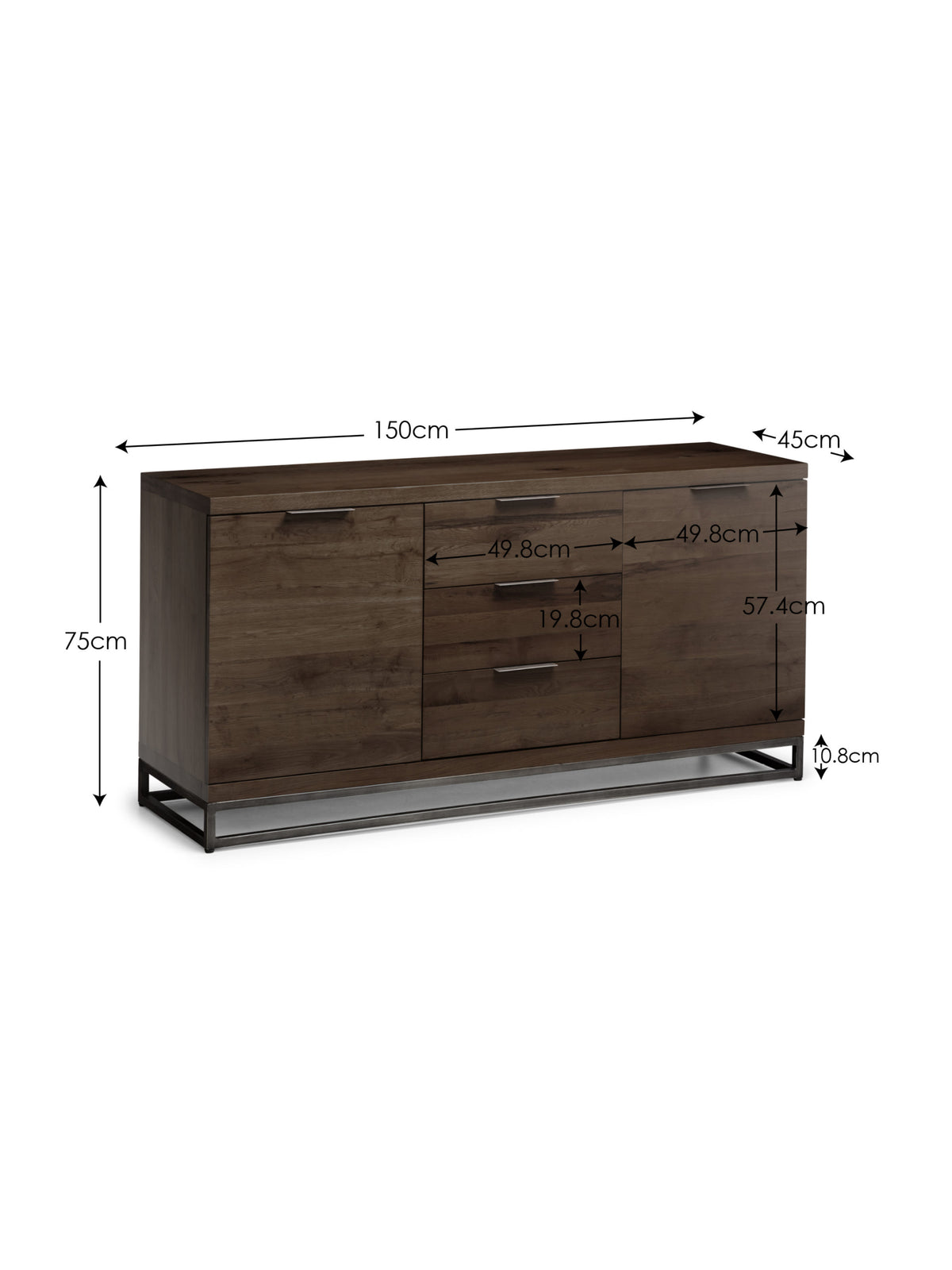 Brooklyn Sideboard – Dark Oak